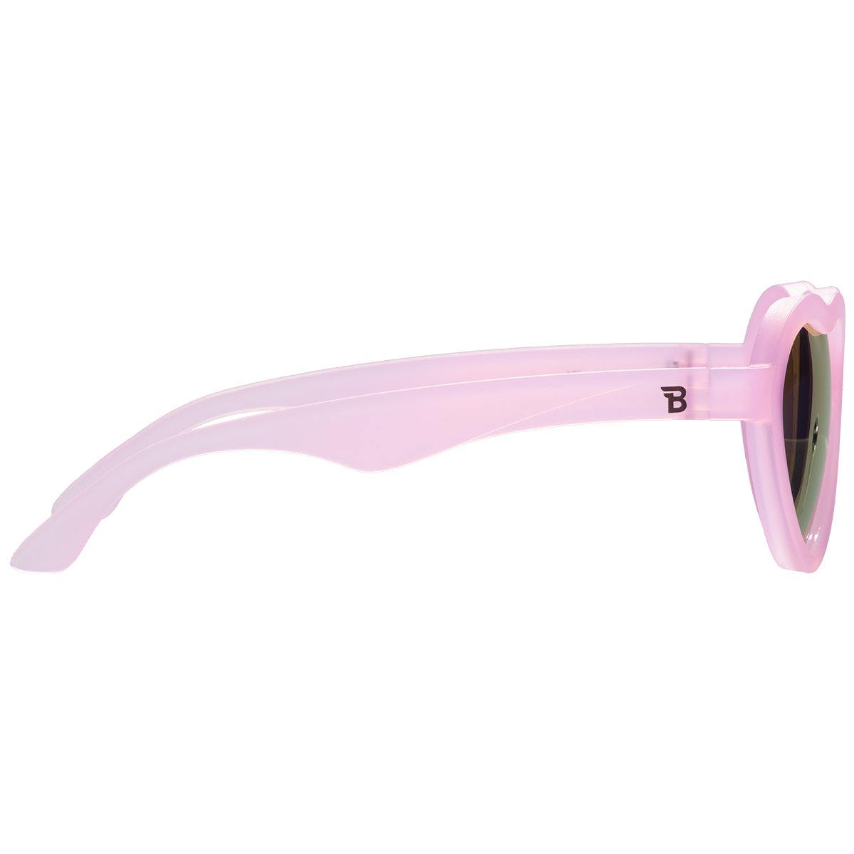 Babiators Frosted Pink Heart | Purple Polarized Mirrored Lenses Babiators
