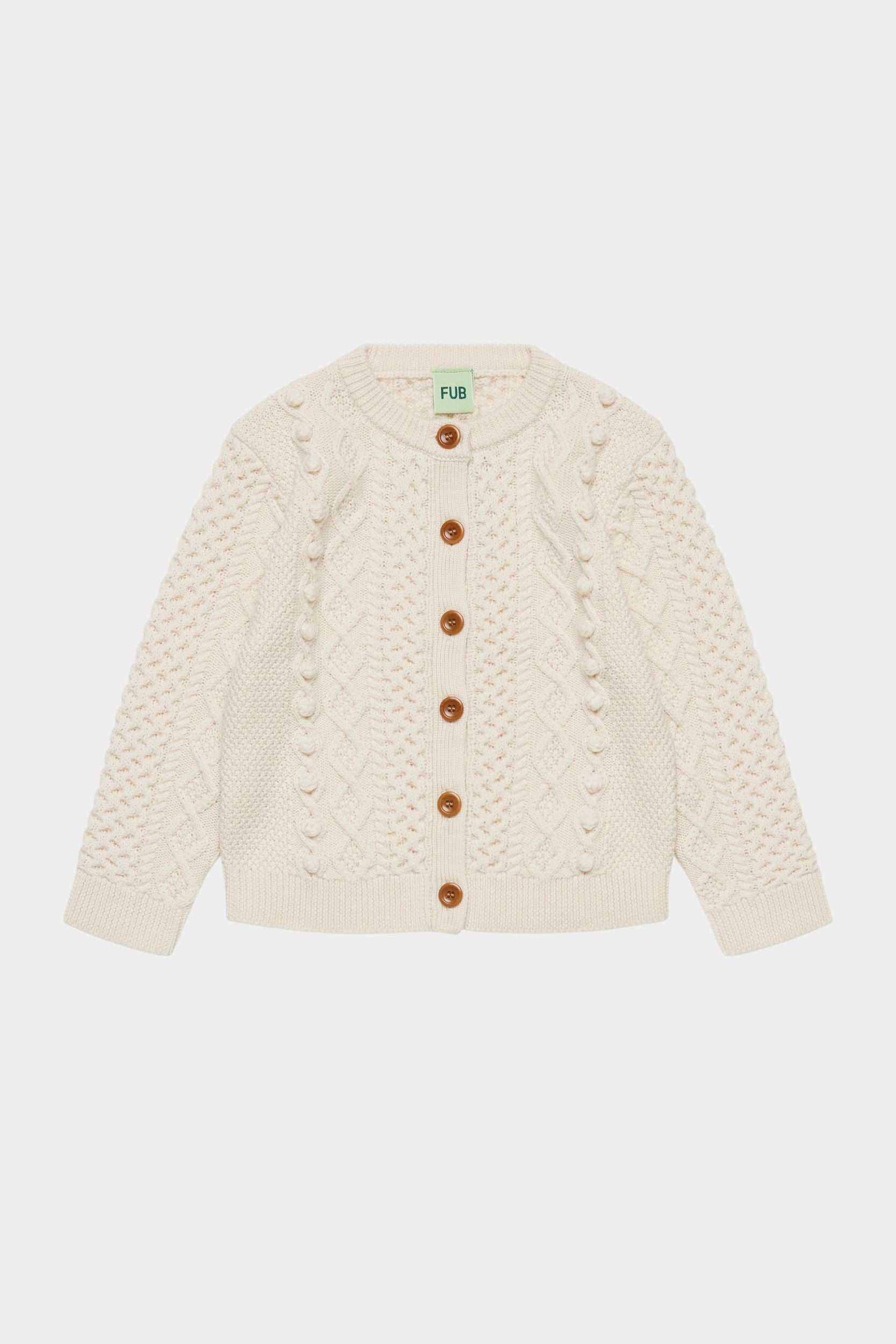 FUB Aran Cardigan - Ecru