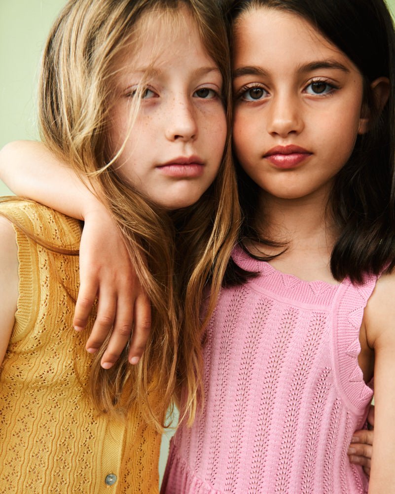 FUB Kids Pointelle Knit Top – Butter | Organic Cotton Summer Tank FUB