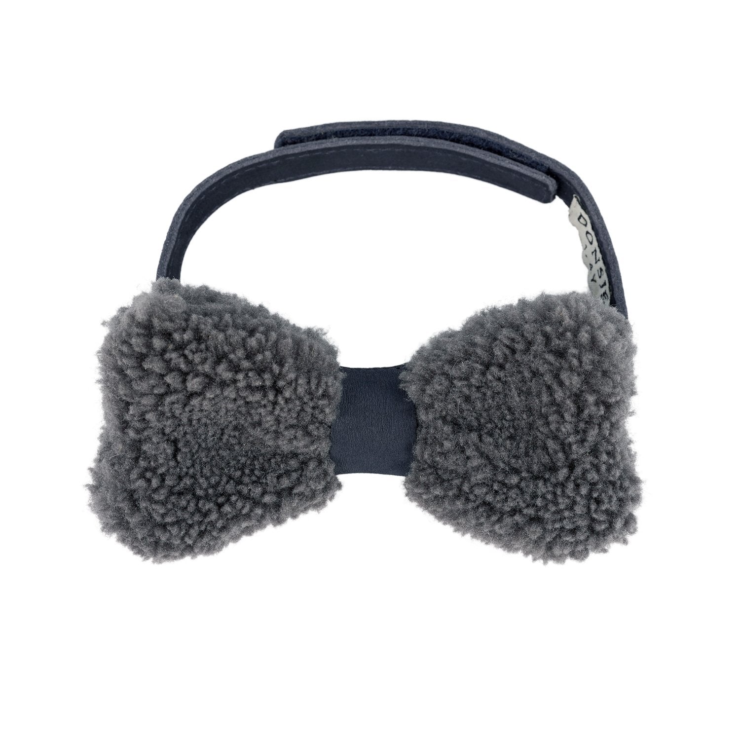 Furro Bow Tie | Anthracite Curly Faux Fur Donsje