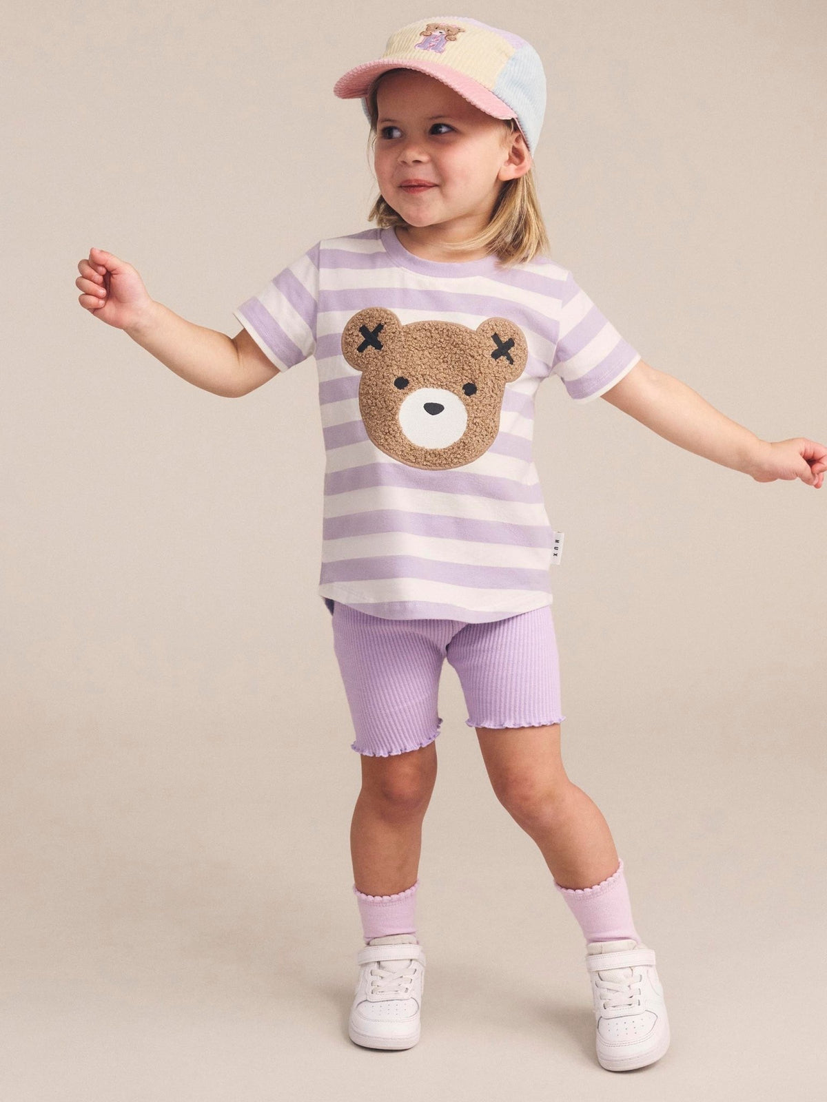 Huxbaby Furry Hux Orchid Stripe T-Shirt Huxbaby