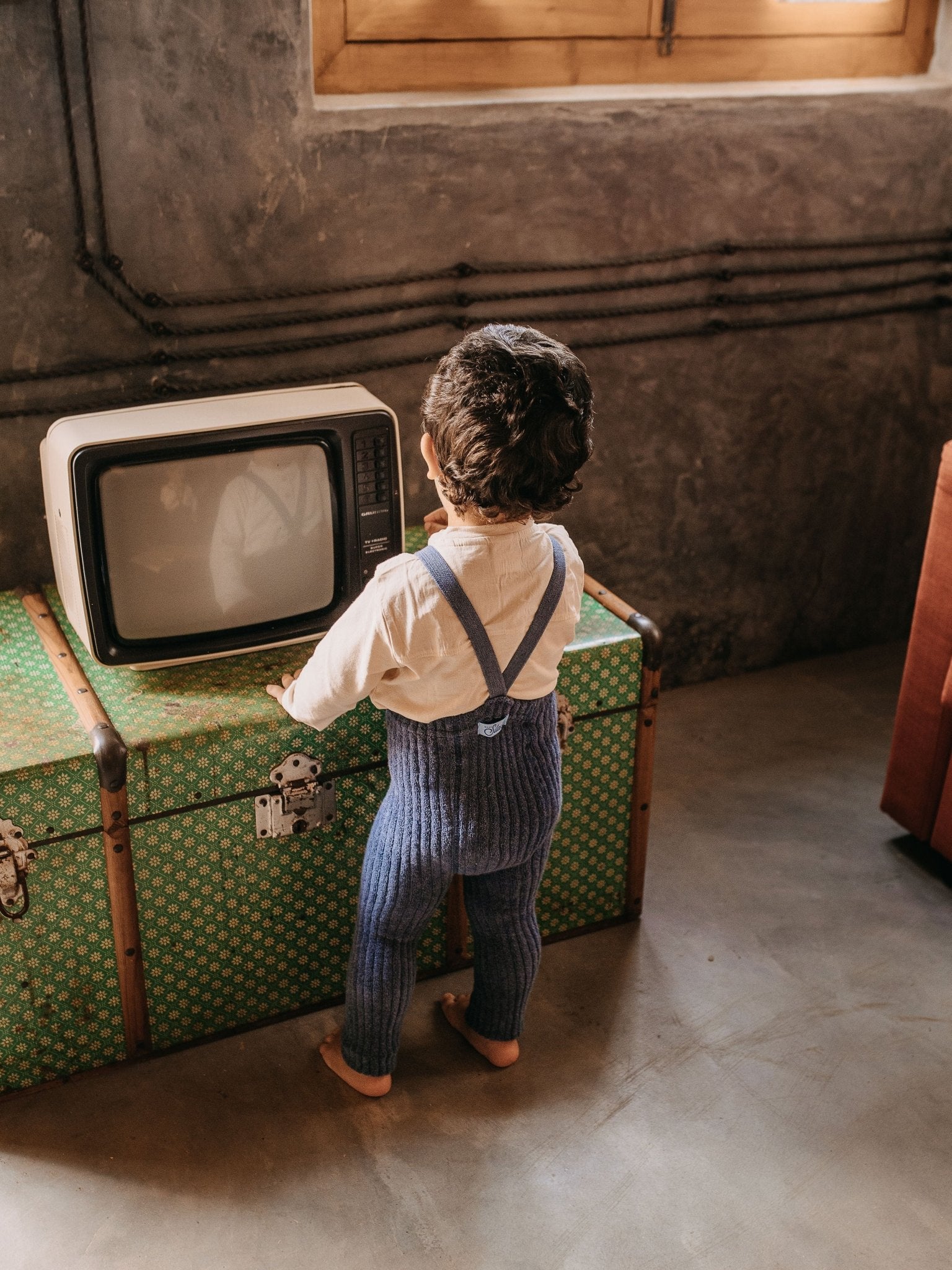 Silly Silas Granny Teddy Steel Blue Blend Footless Silly Silas