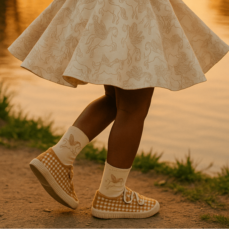 GRECH & CO. Play Shoes | Recycled Mesh - Sienna Gingham Grech & Co