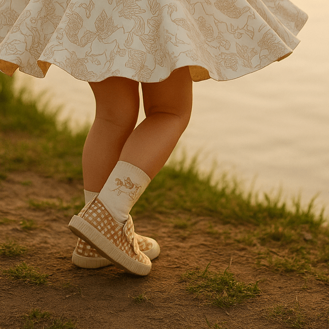 GRECH & CO. Play Shoes | Recycled Mesh - Sienna Gingham Grech & Co