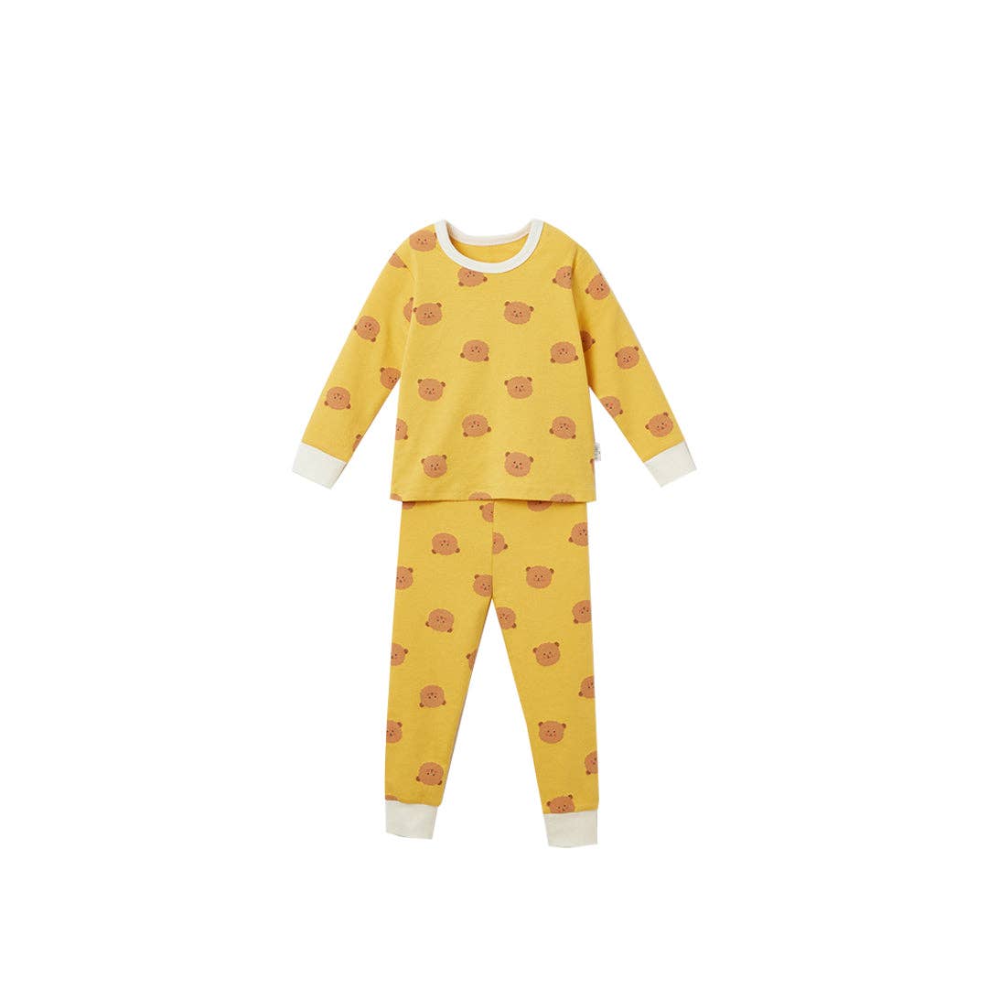 Grosmimi - BabyRabbit Teddy Bear Long Sleeve Set: Yellow Grosmimi