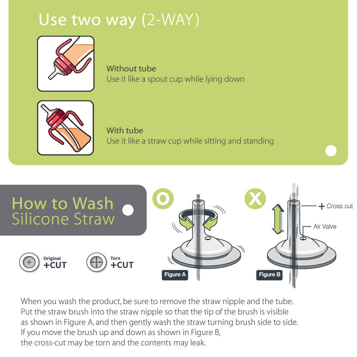 Grosmimi PPSU Straw Cup - 10oz (300ml): Beige Grosmimi