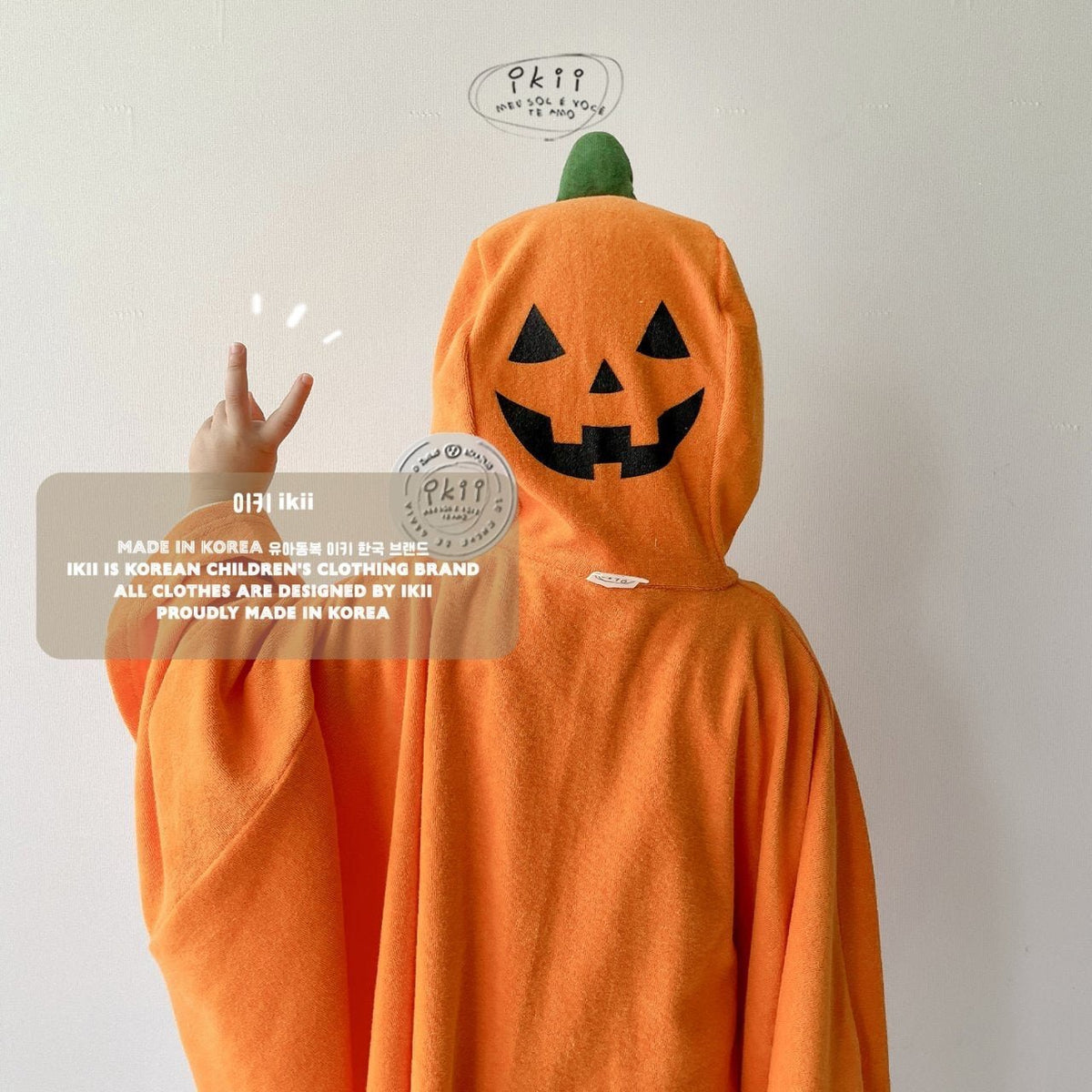 Halloween pumpkin towel cape ikii