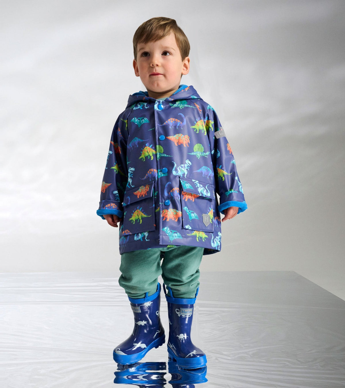 Hatley Baby & Toddler Boys Dino Party Button-Up Rain Jacket