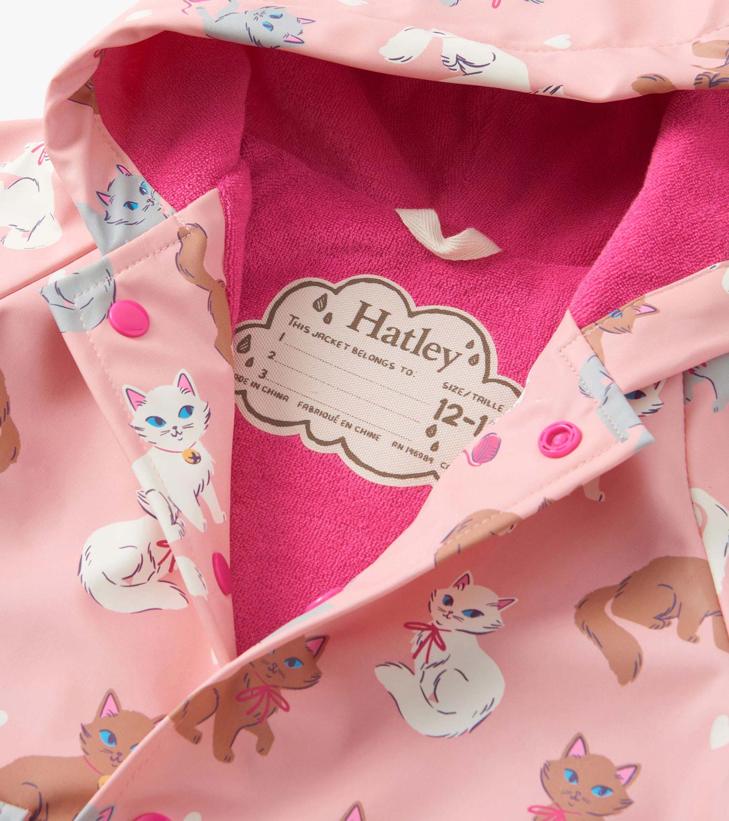 Hatley Baby & Toddler Snap up Raincoat Little Kitties Hatley