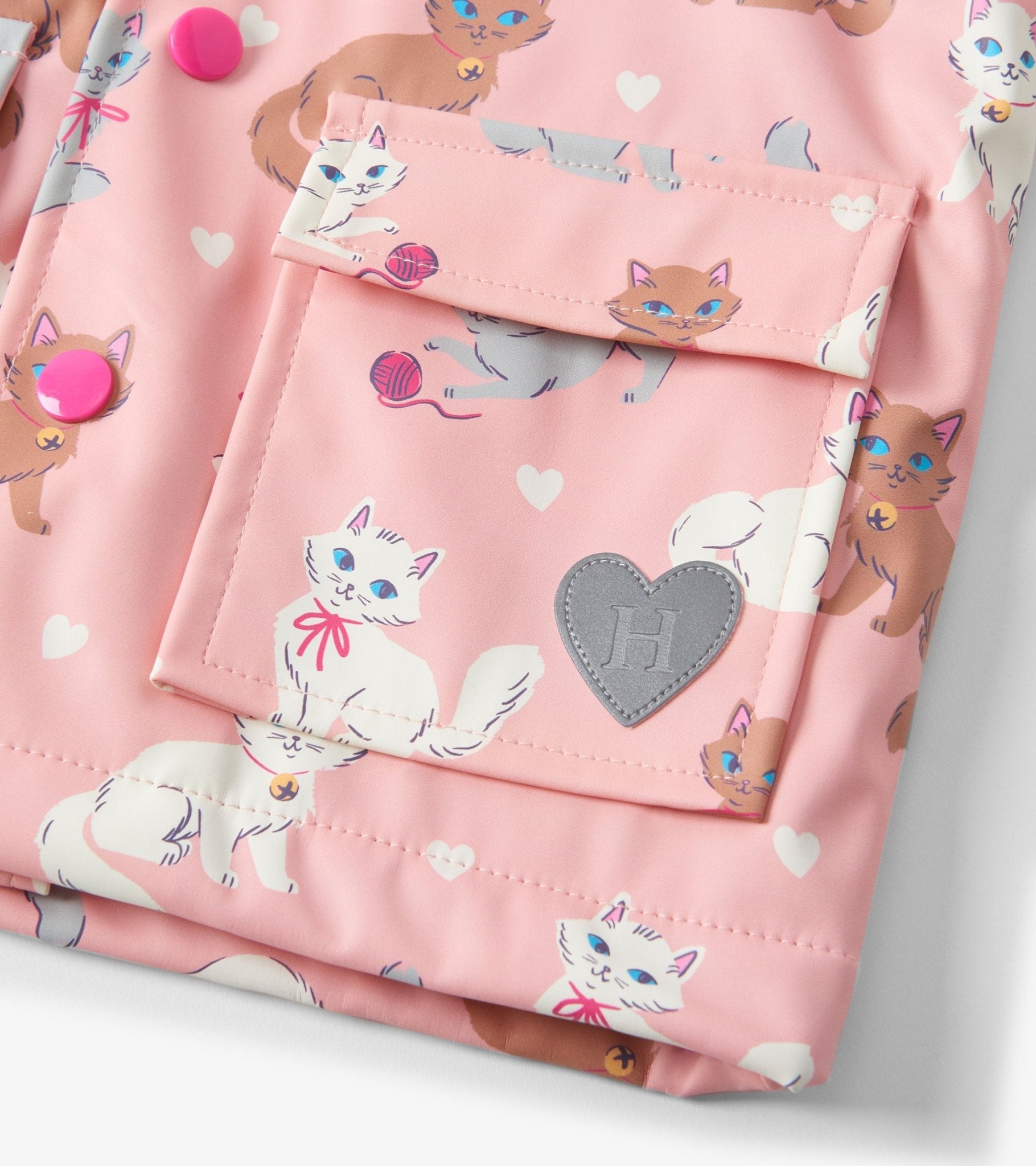 Hatley Baby & Toddler Snap up Raincoat Little Kitties Hatley