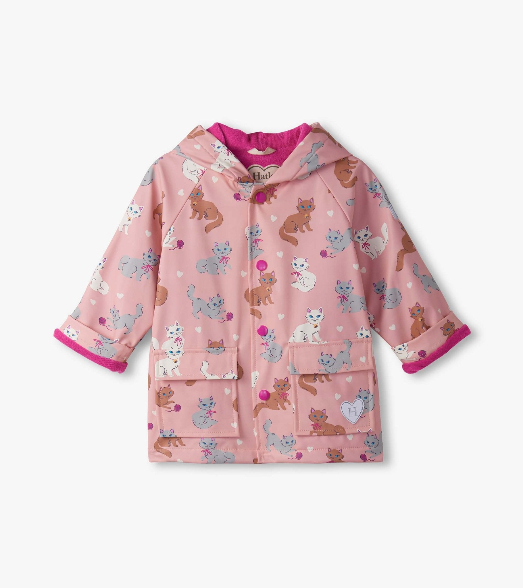 Hatley Baby & Toddler Snap up Raincoat Little Kitties Hatley
