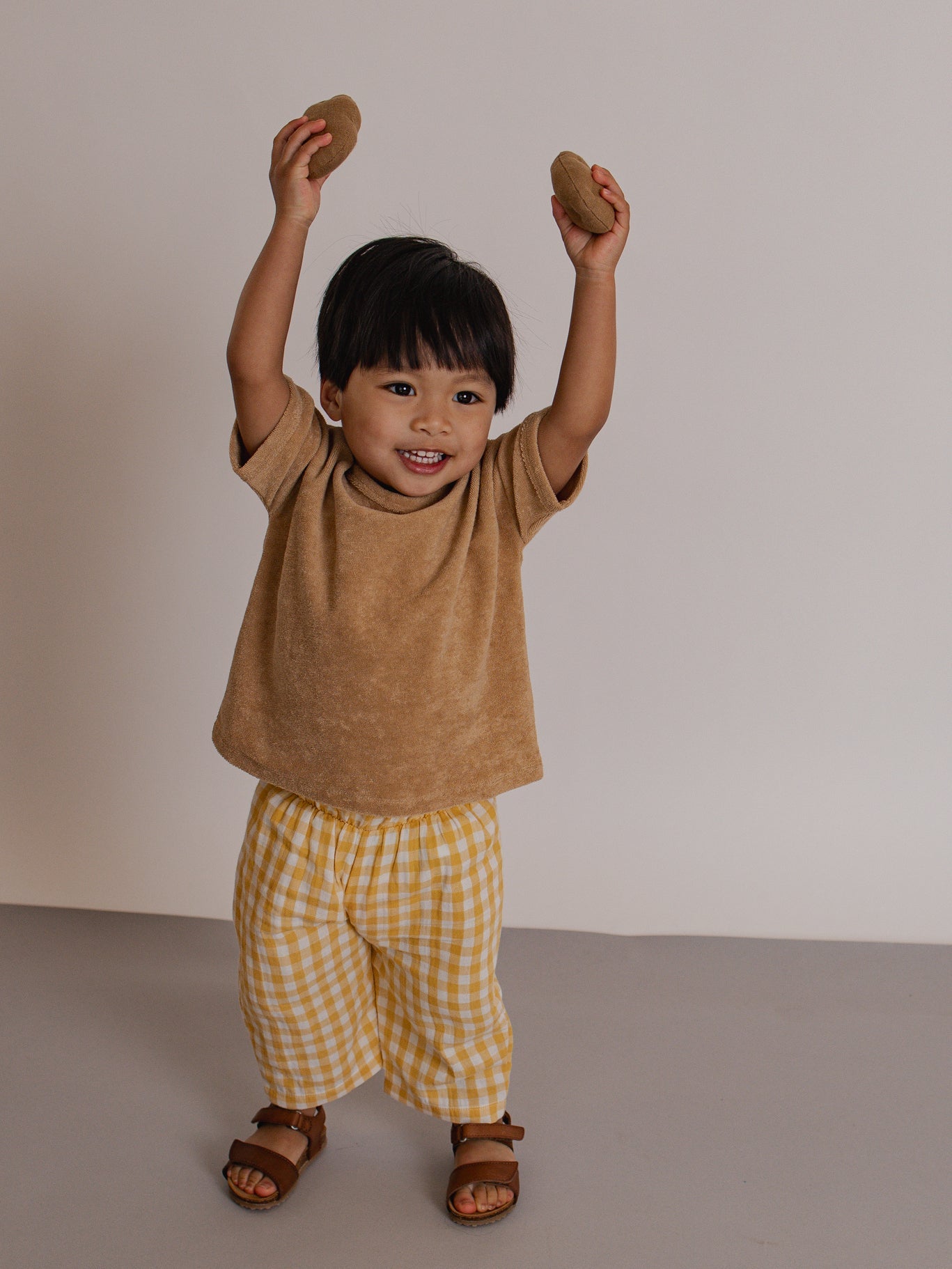 Honeycomb Gingham Fisherman Pants Organic Zoo