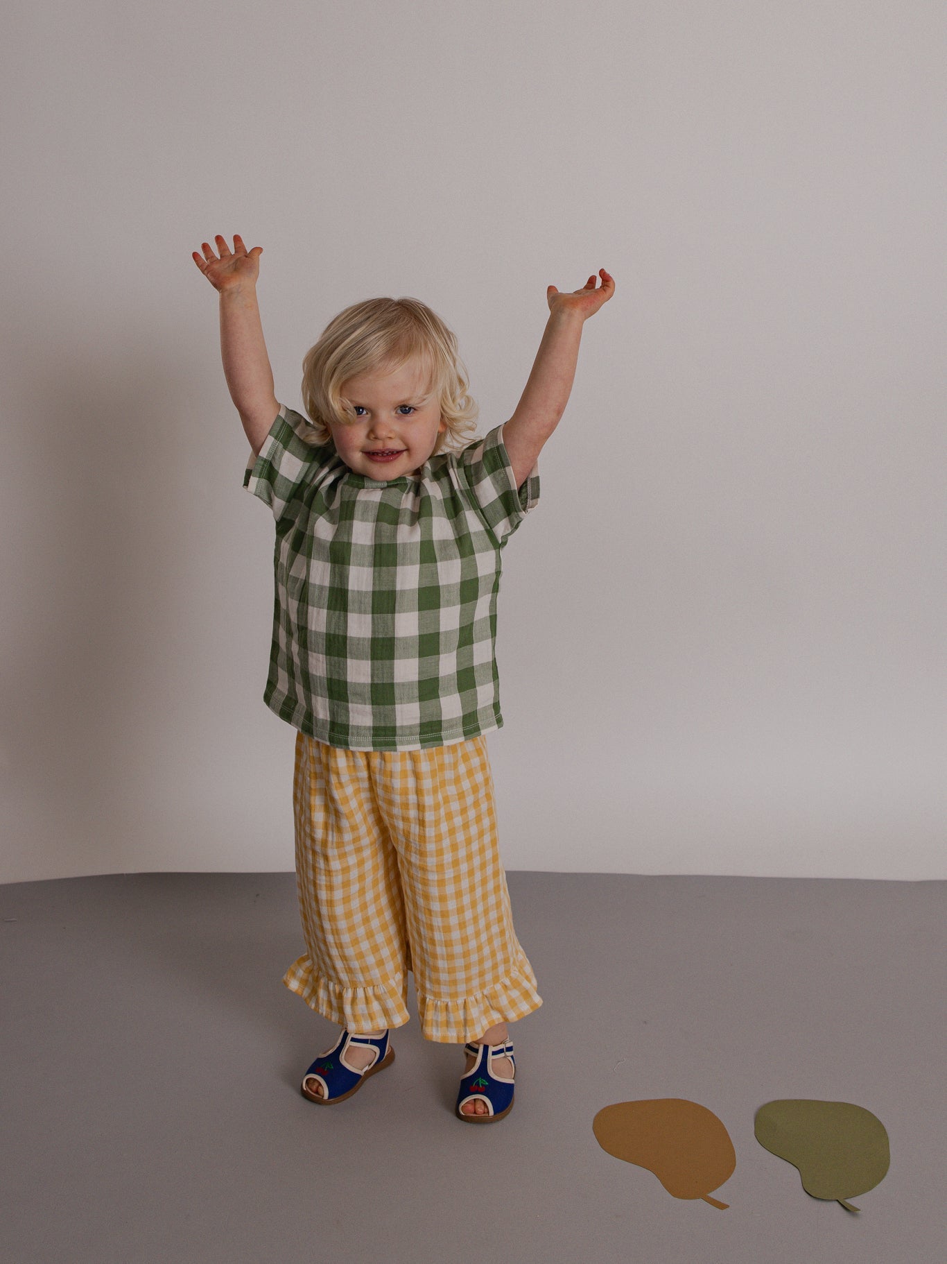 Honeycomb Gingham Frill Culottes Organic Zoo