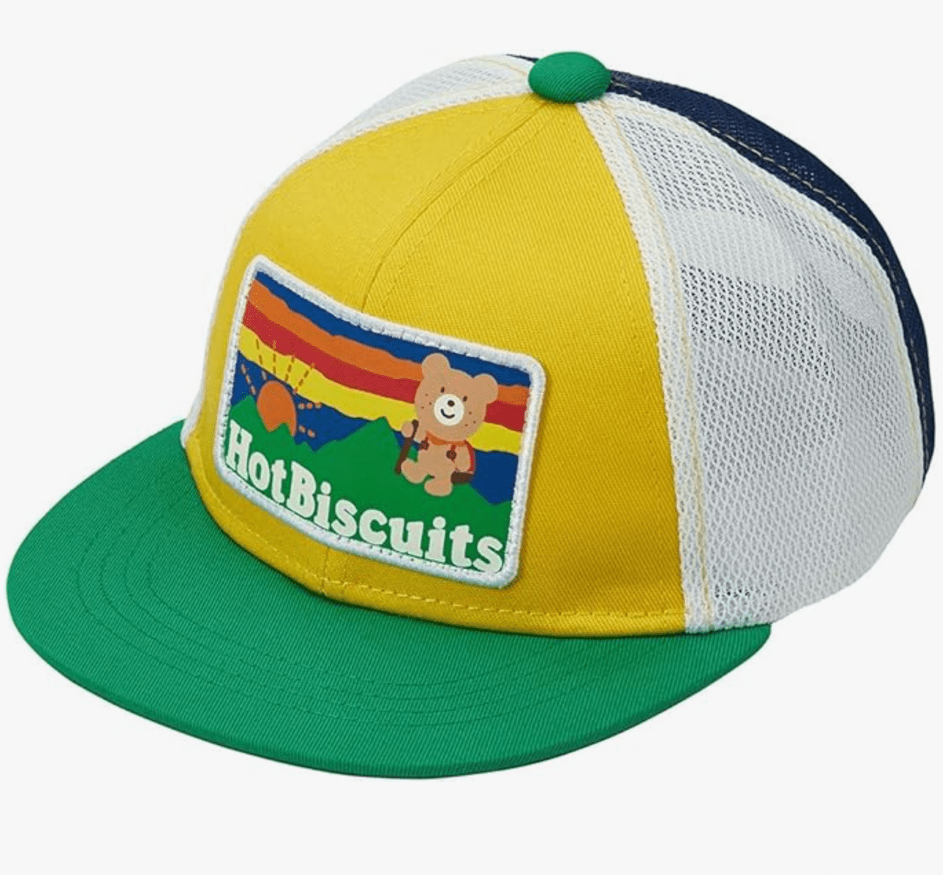 HOT BISCUITS 72 - 9102 - 382 Bear Cap - Yellow/Green MIKI HOUSE