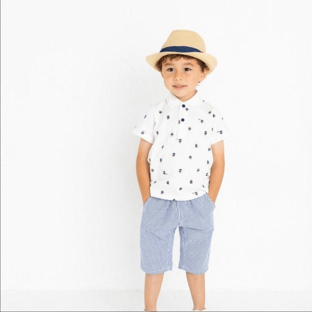 HOT BISCUITS Hat, Straw Style - Beige MIKI HOUSE