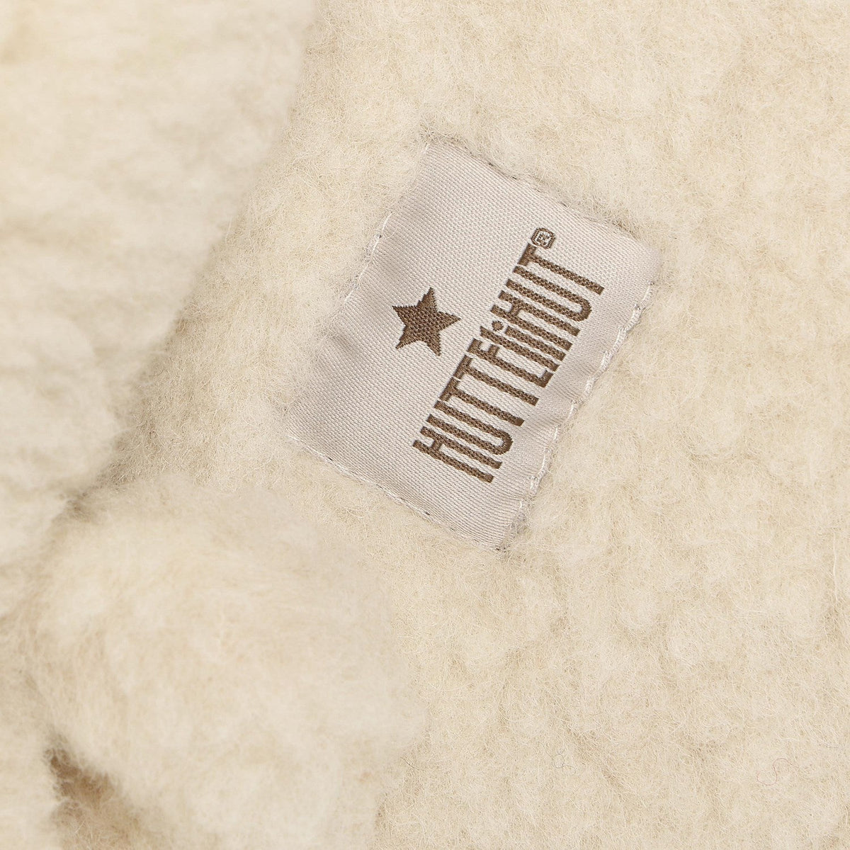 Huttelihut Teddy Ears Wool Teddy Balaclava in Cement - detail view 1