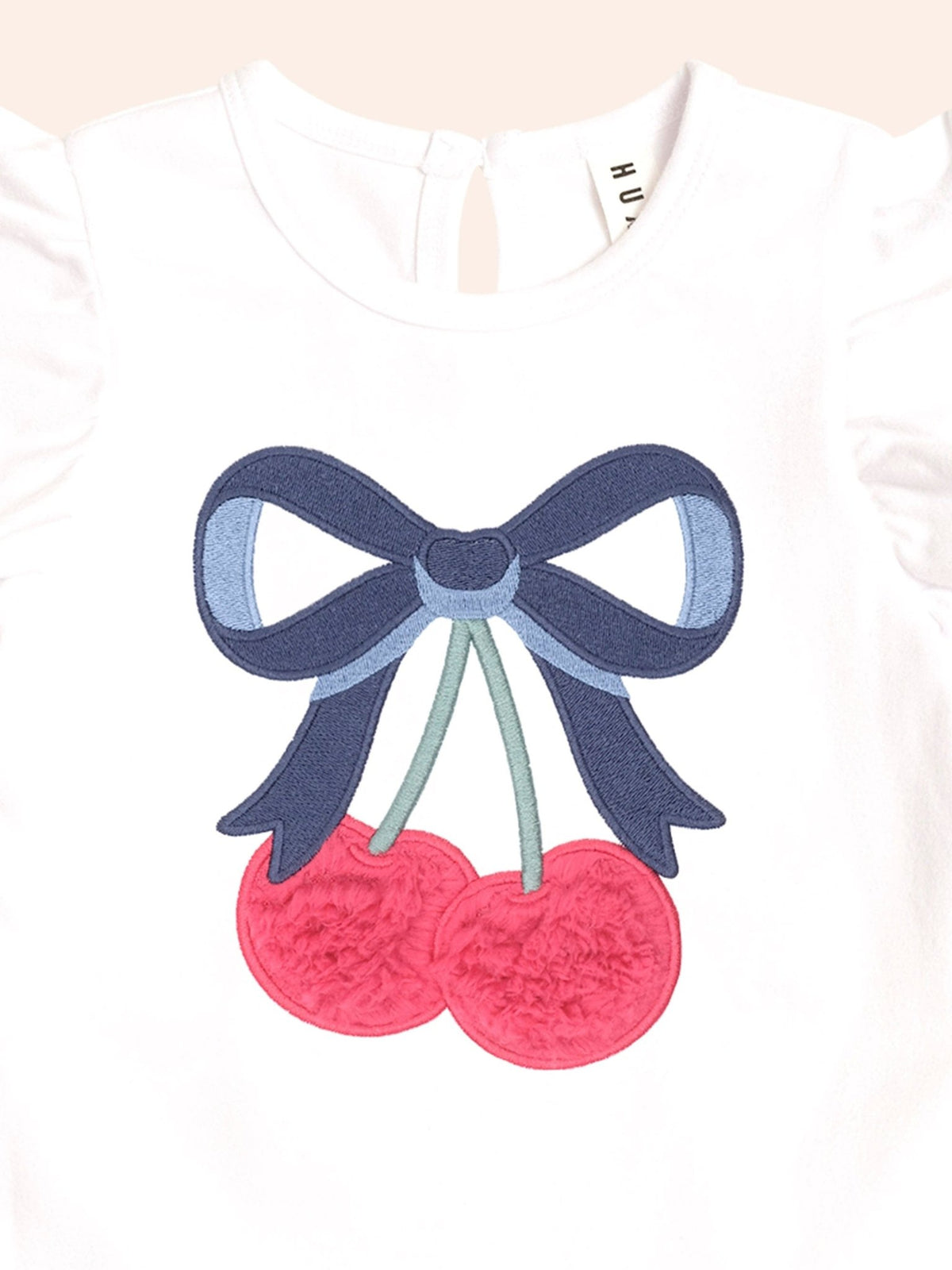 Huxbaby Cherry Bow Frill Sleeve Tee Huxbaby