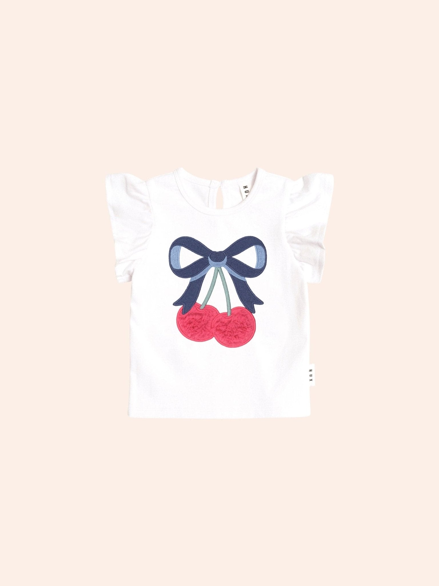 Huxbaby Cherry Bow Frill Sleeve Tee Huxbaby
