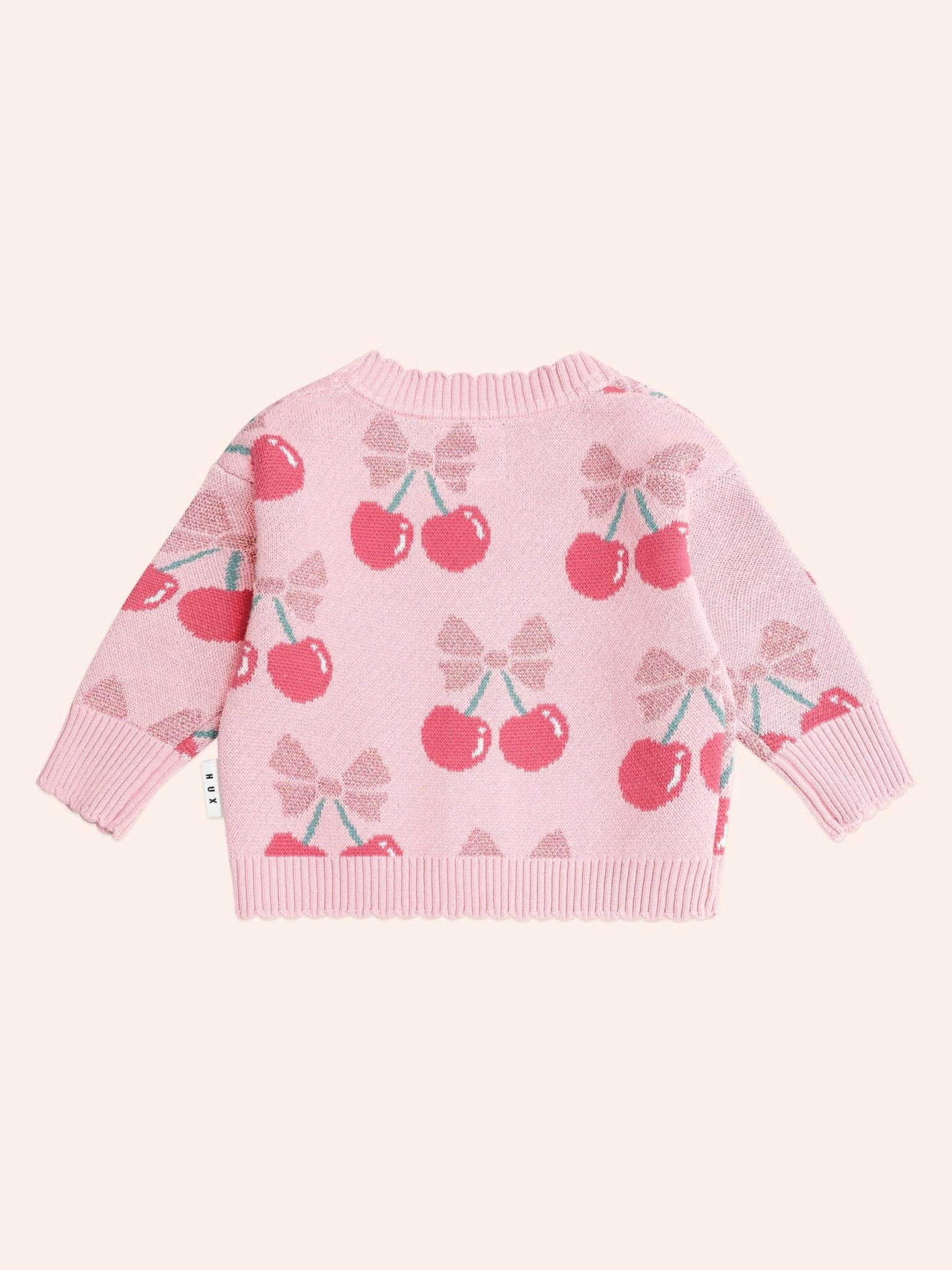 Huxbaby Cherry Pie Scalloped Knit Cardi Huxbaby