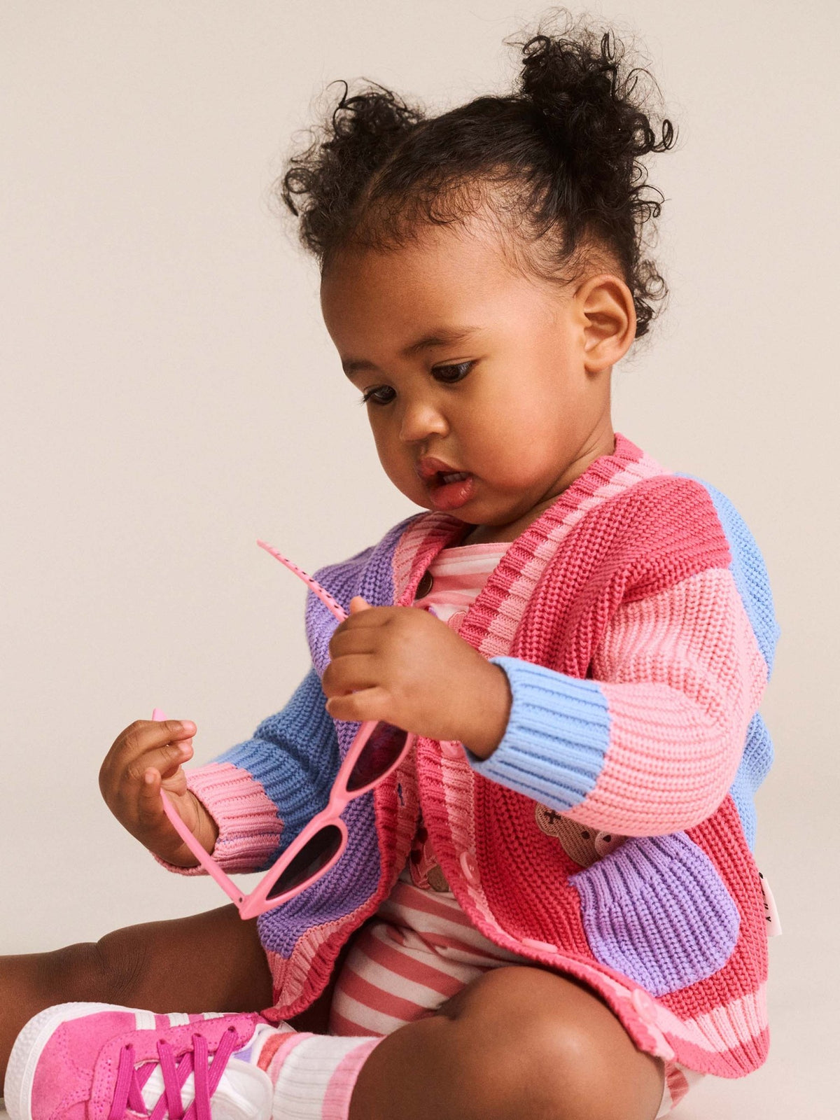 Huxbaby Colour Block Peekaboo Huxette Cardi