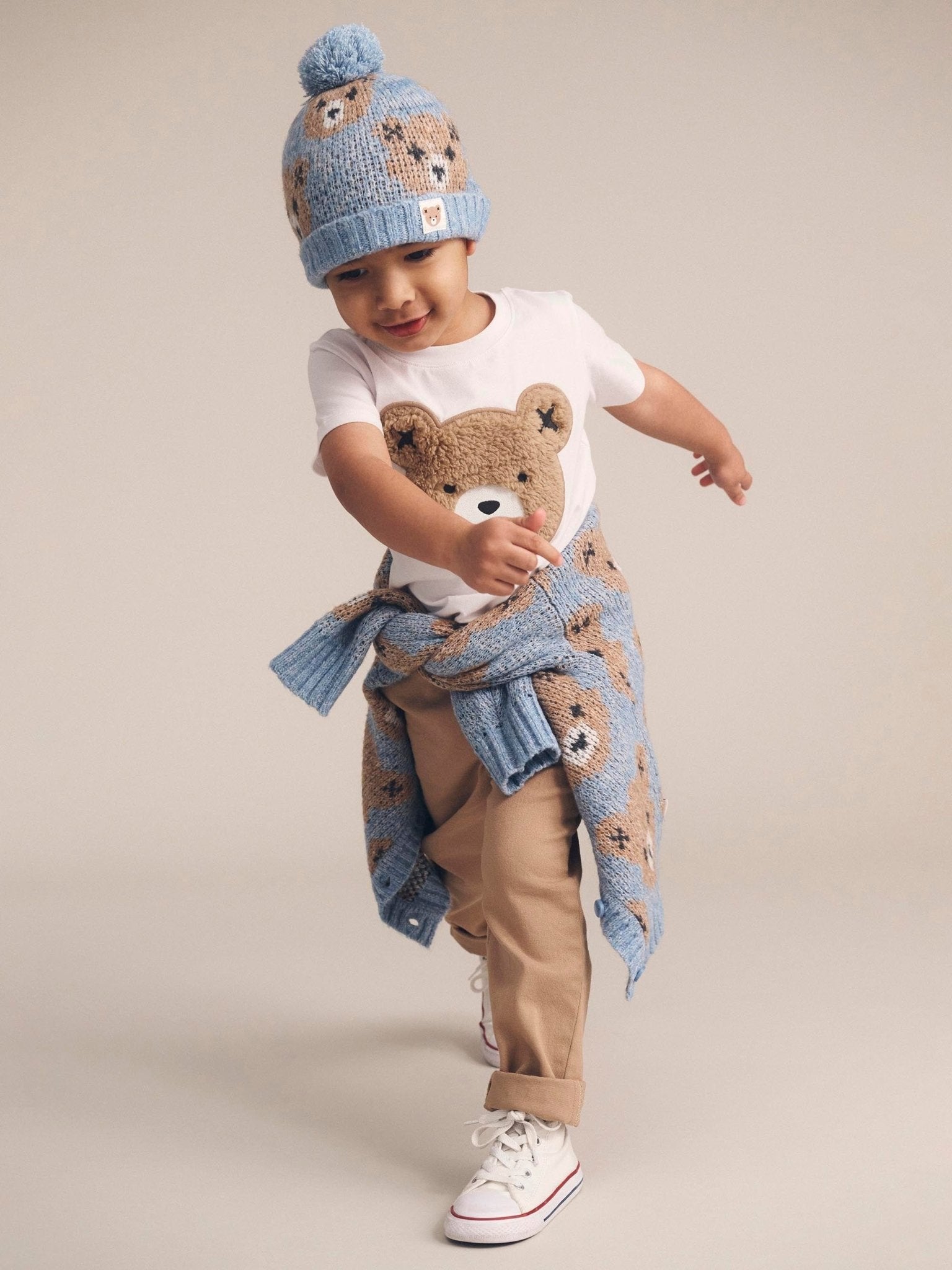 Huxbaby Dusk Blue Huxbear Knit Cardi Huxbaby