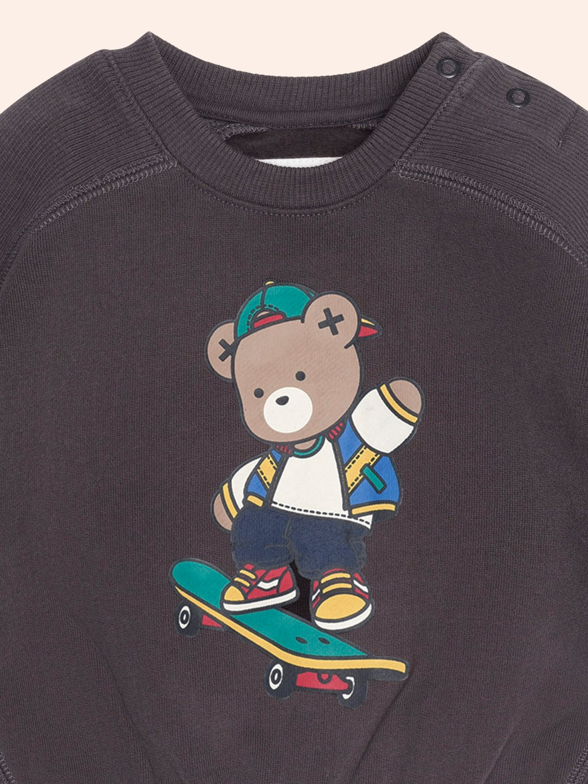 Huxbaby Skater Hux Sweatshirt in Soft Black