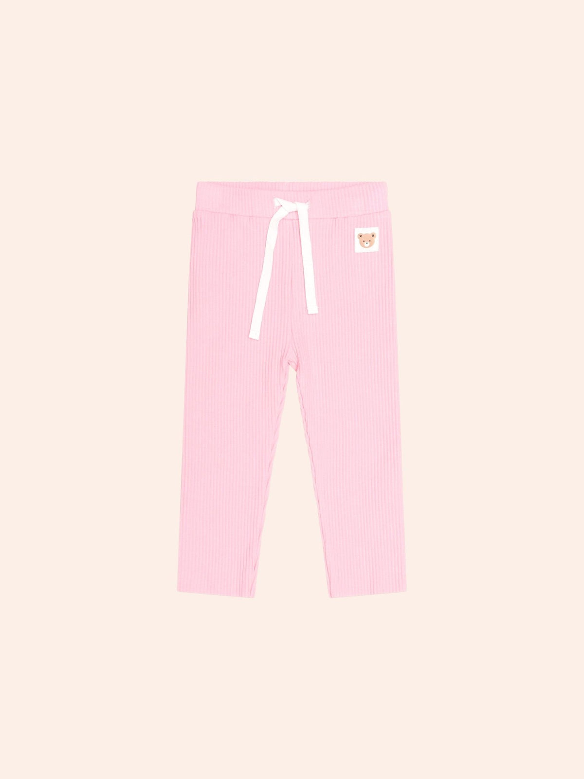 Huxbaby Strawberry Crème Rib Legging front view