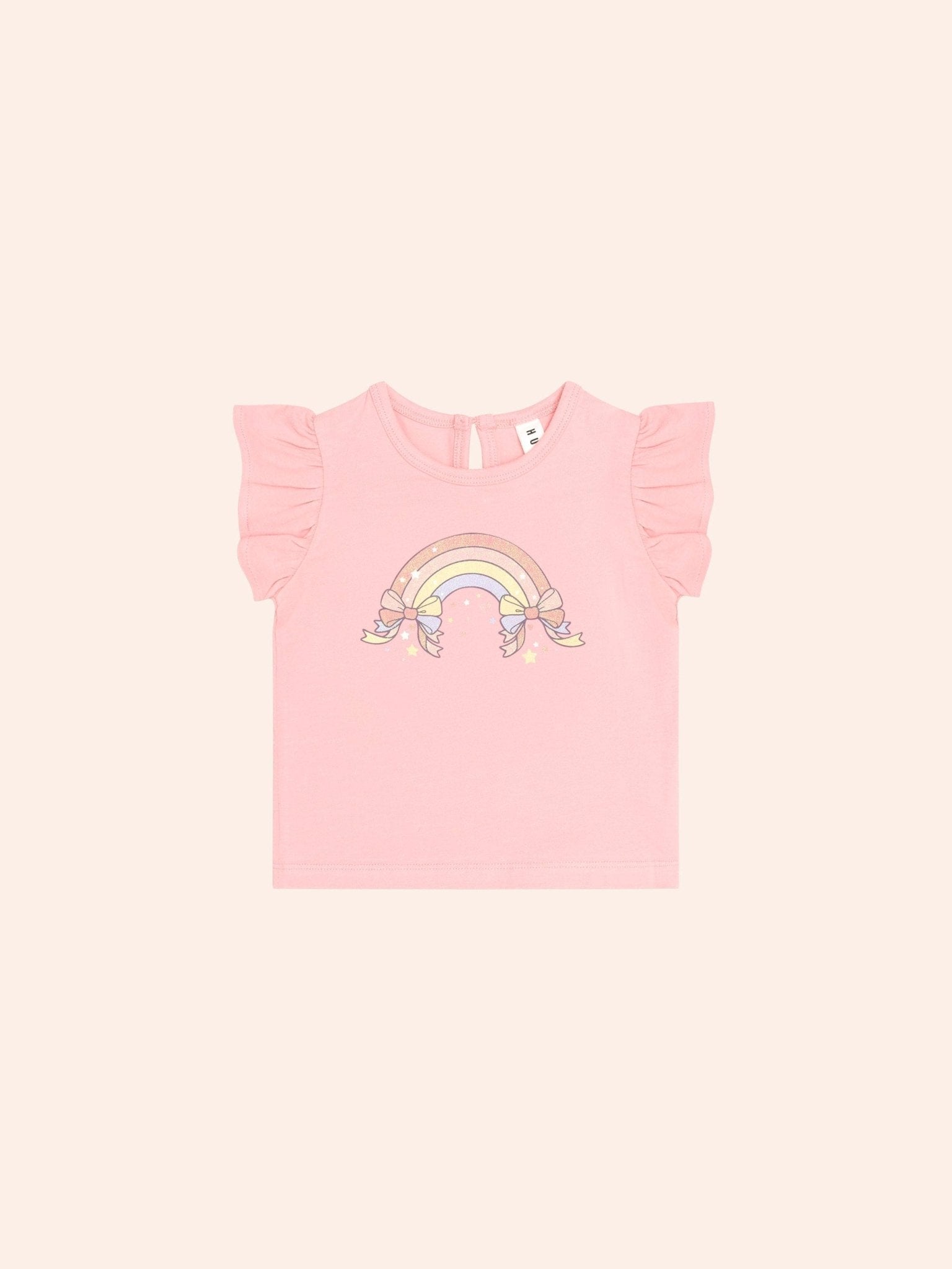 Huxbaby Whimsical Rainbow Frill Sleeve Tee Huxbaby