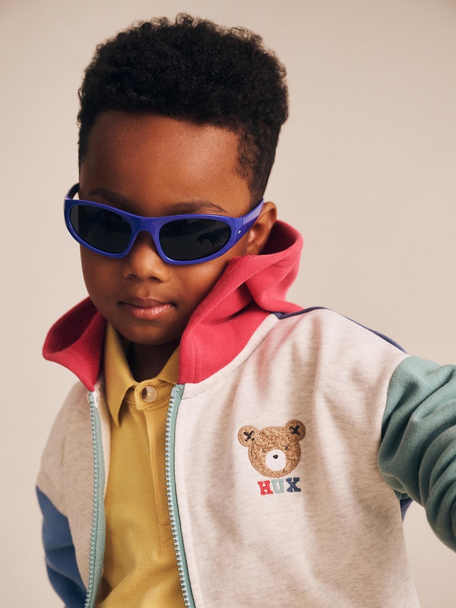 Huxbear Zip Up Hoodie Colour Block Huxbaby