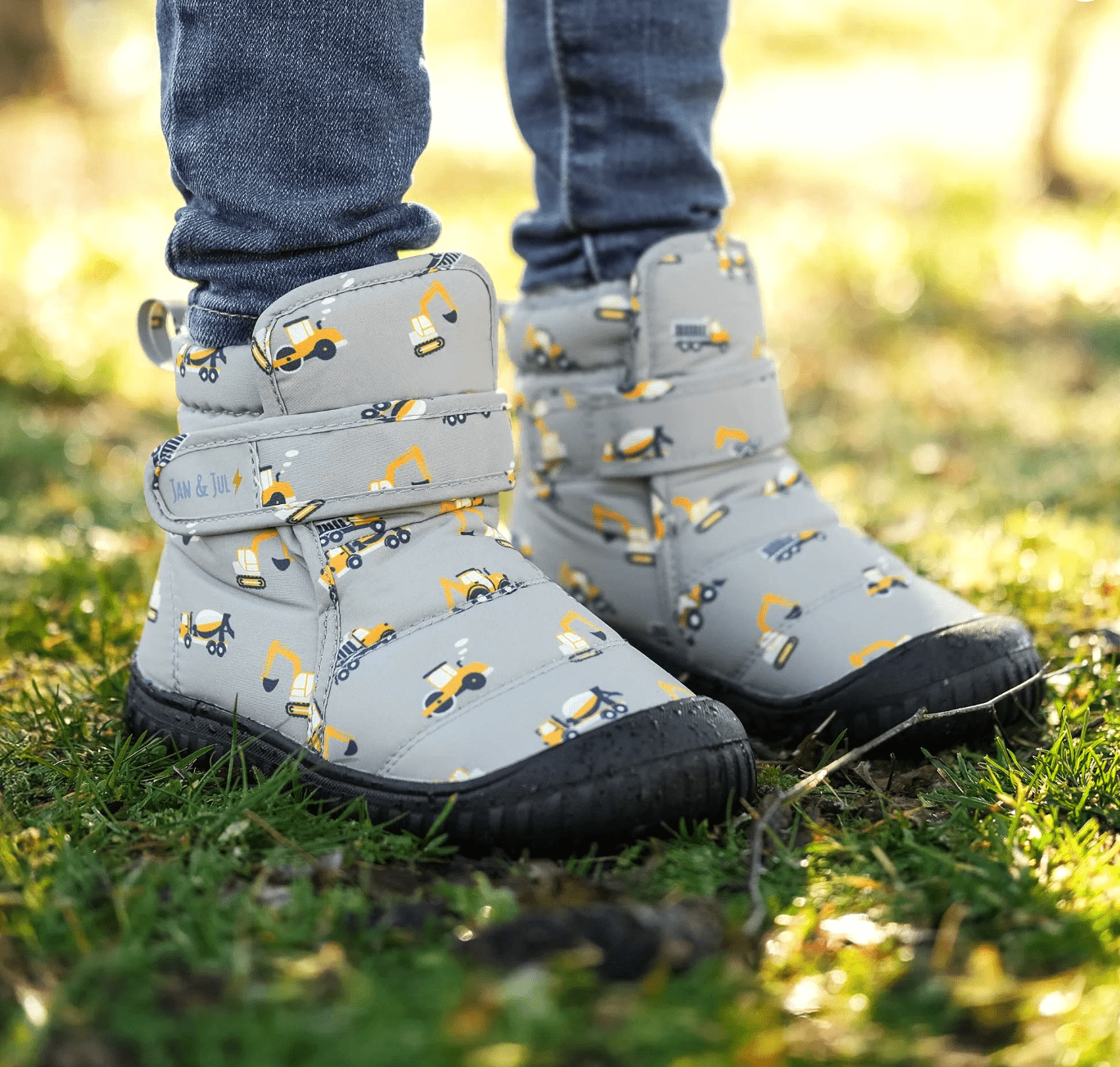 Jan & Jul Jan& Jul Kids Insulated Ankle Boots | Grey construction Jan & Jul