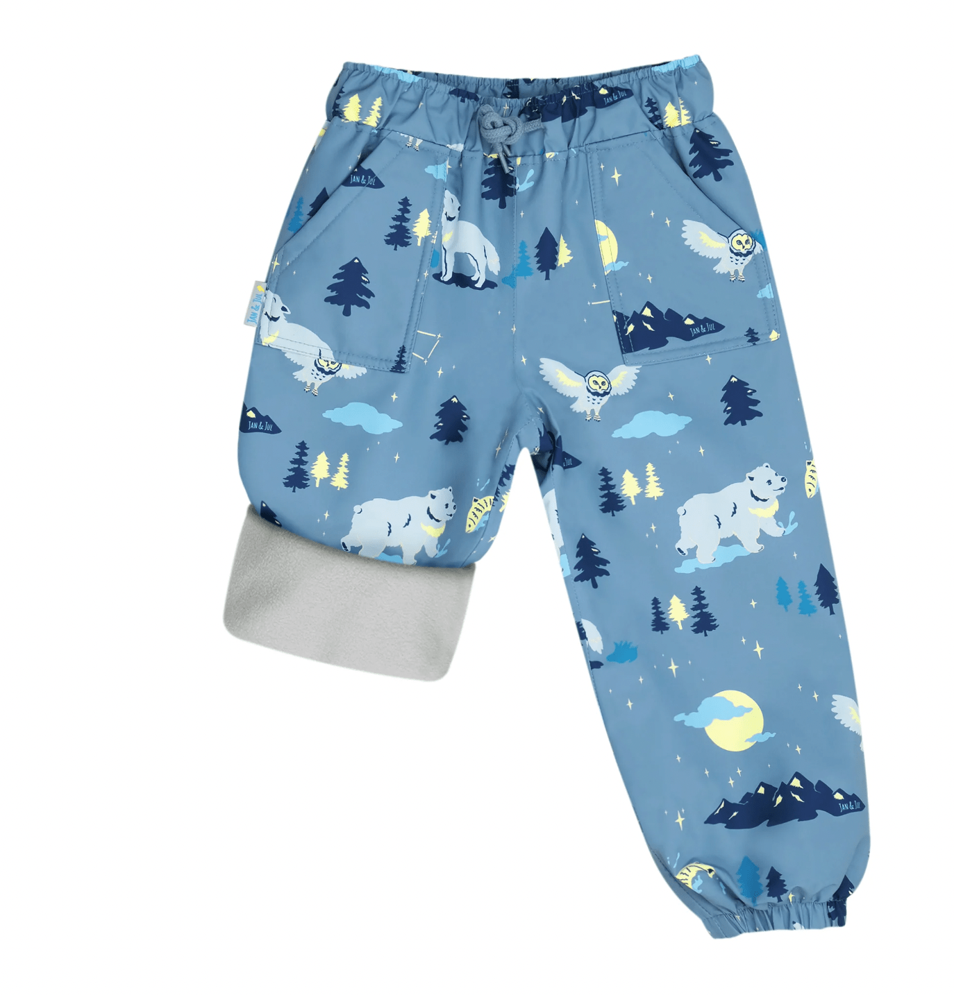 Jan & Jul Kids Fleece Lined Rain Pants | Wolf and Bear Jan & Jul