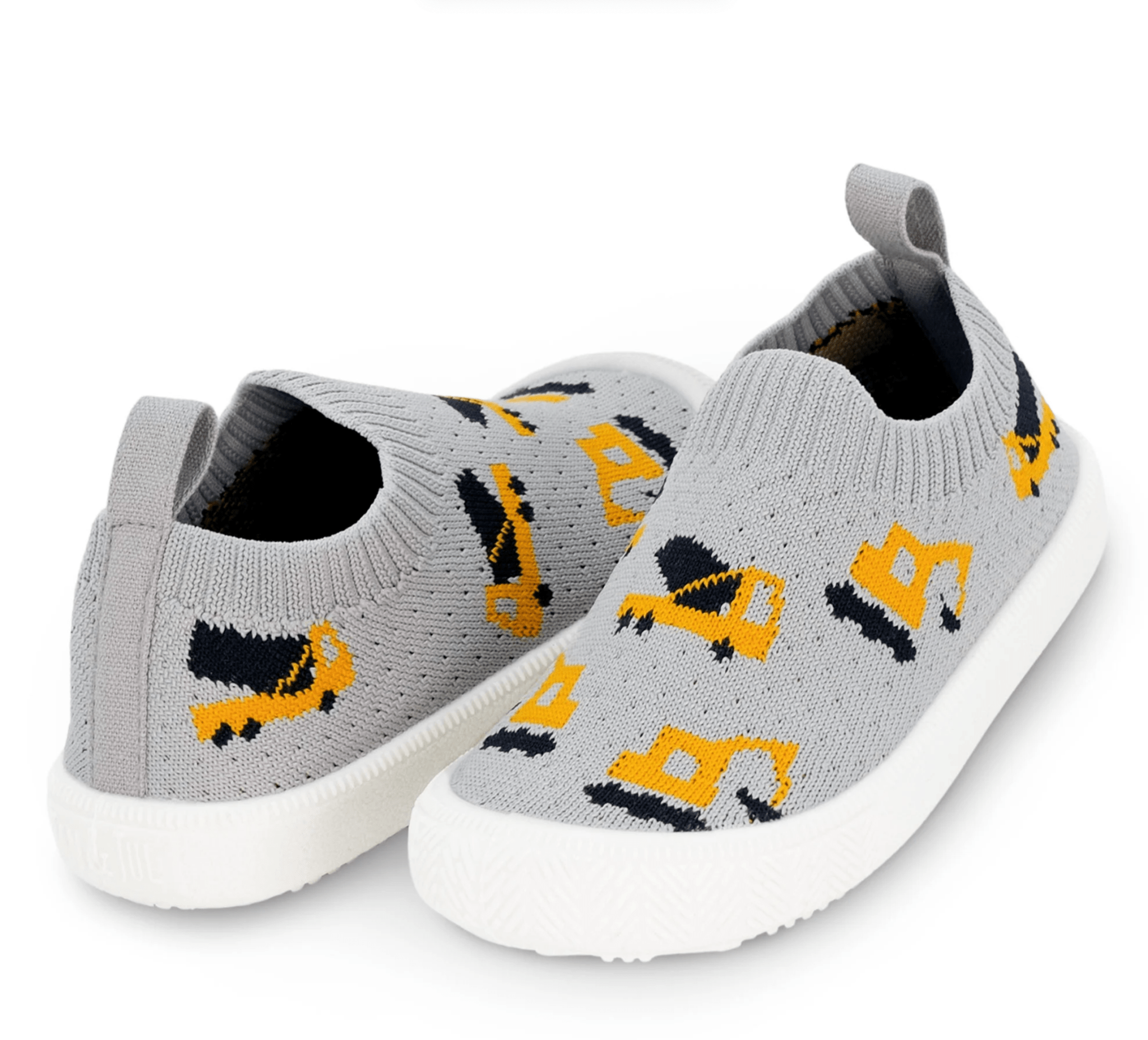 Jan & Jul Kids Graphic Slip On Shoes | Grey Construction Jan & Jul