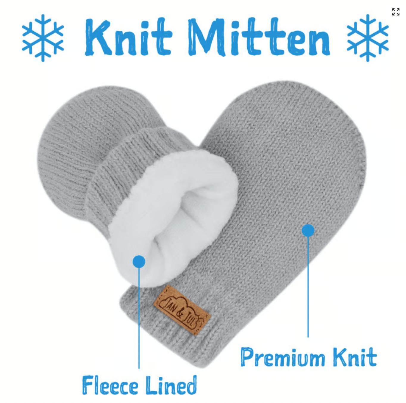 Jan & Jul Jan& Jul Kids Knit Mittens | Watermelon Pink Jan & Jul