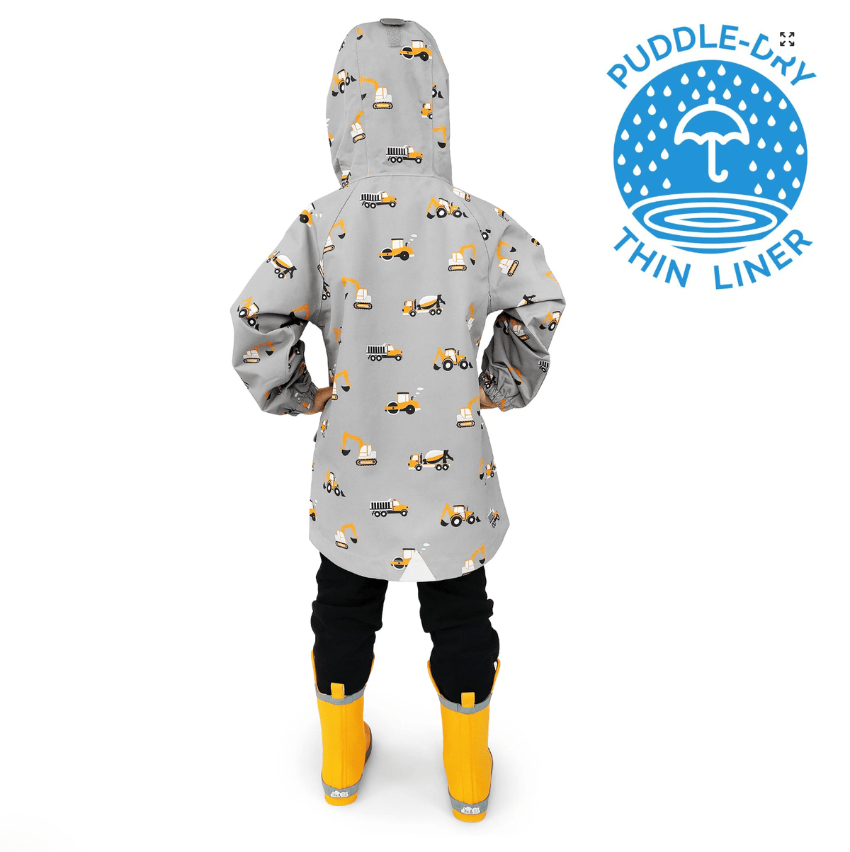 Jan & Jul Kids Shell Jacket | Grey Construction Jan & Jul