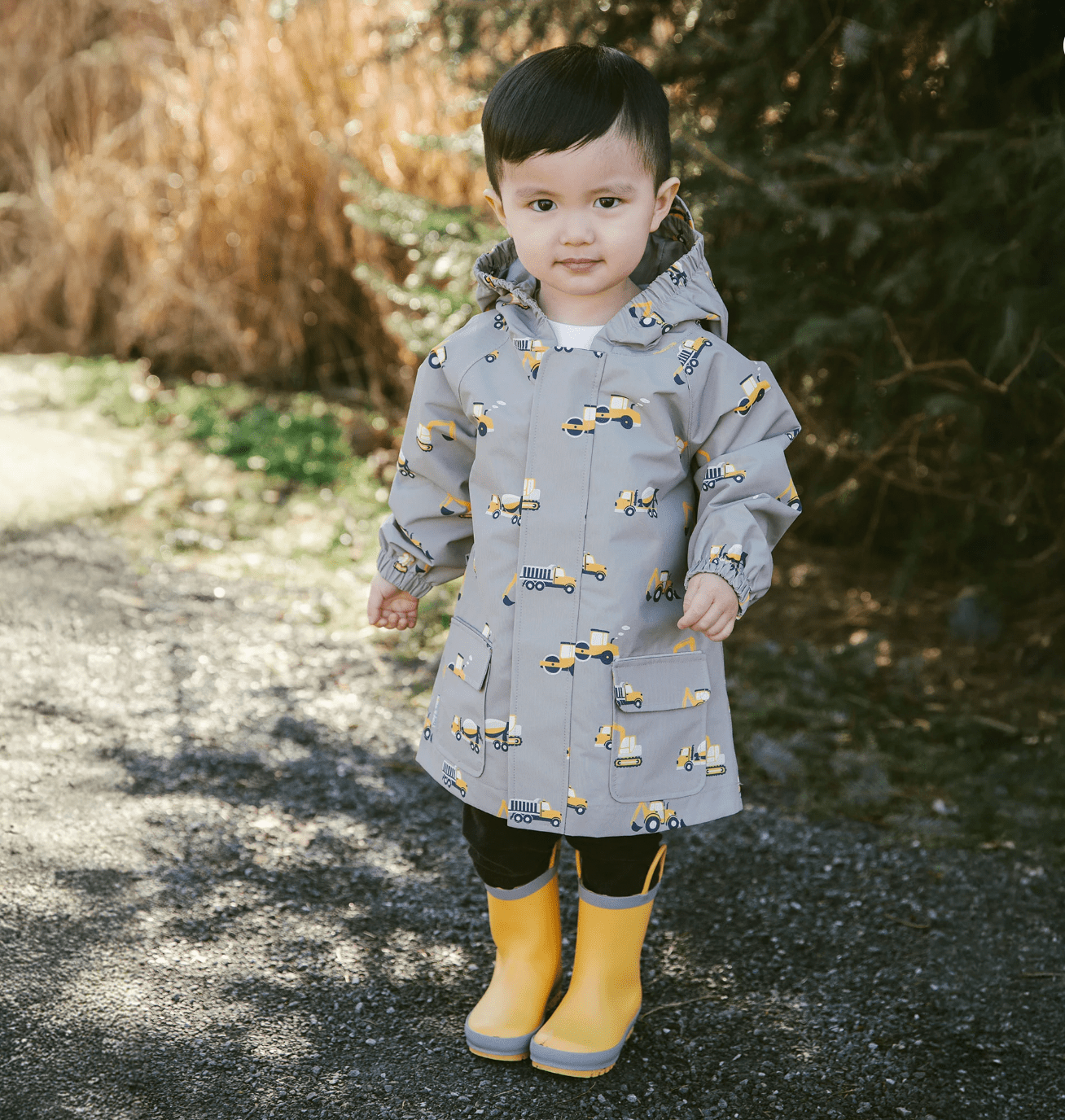 Jan & Jul Kids Shell Jacket | Grey Construction Jan & Jul
