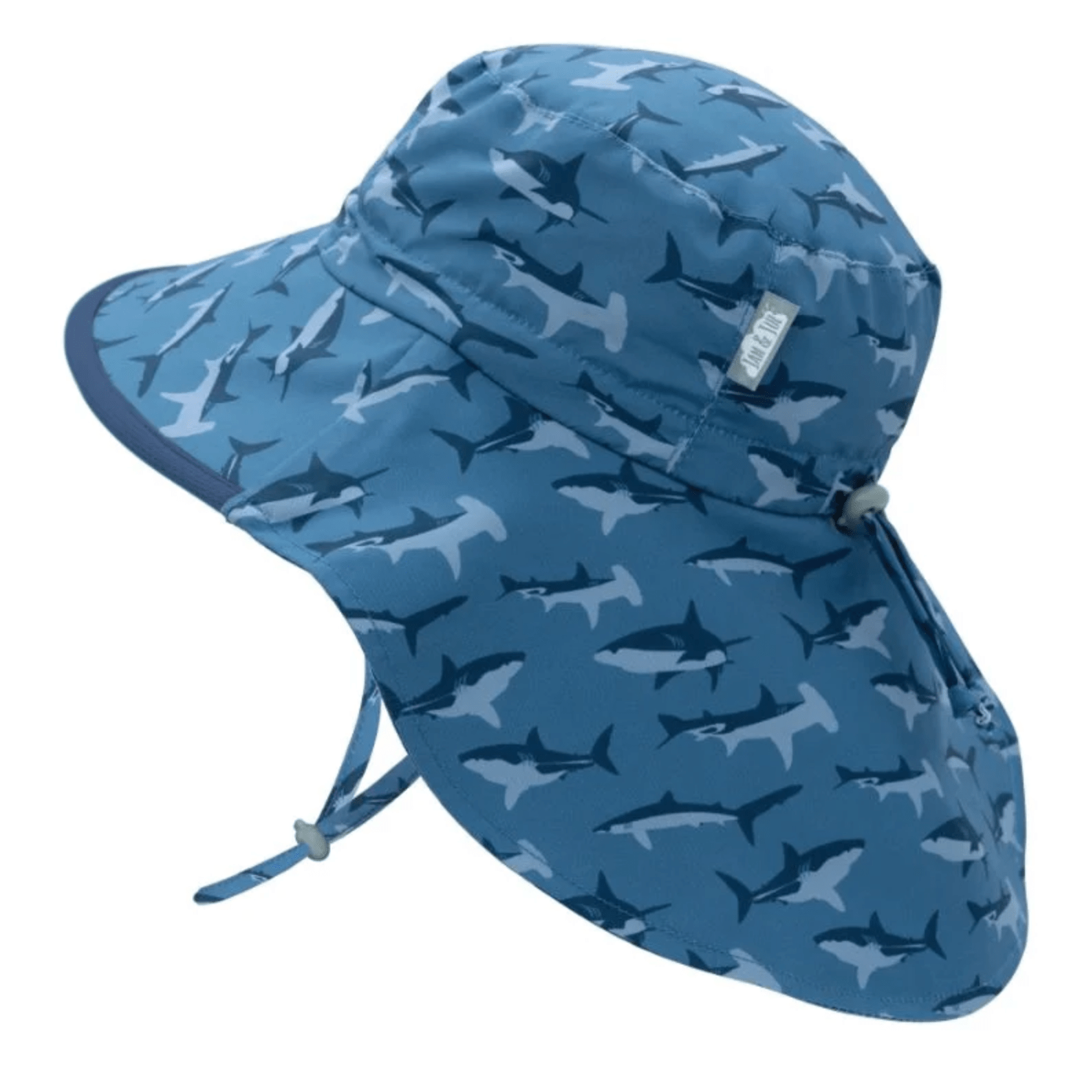 Jan & Jul Kids Water Repellent Adventure Hats | Shark with Navy Trim Jan & Jul