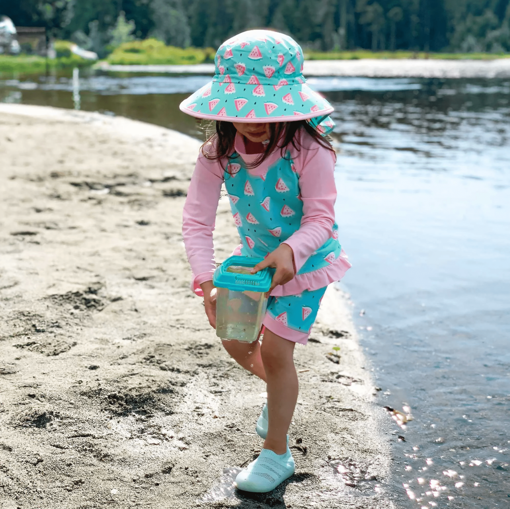 Jan & Jul Kids Water Repellent Adventure Hats | Watermelon Jan & Jul