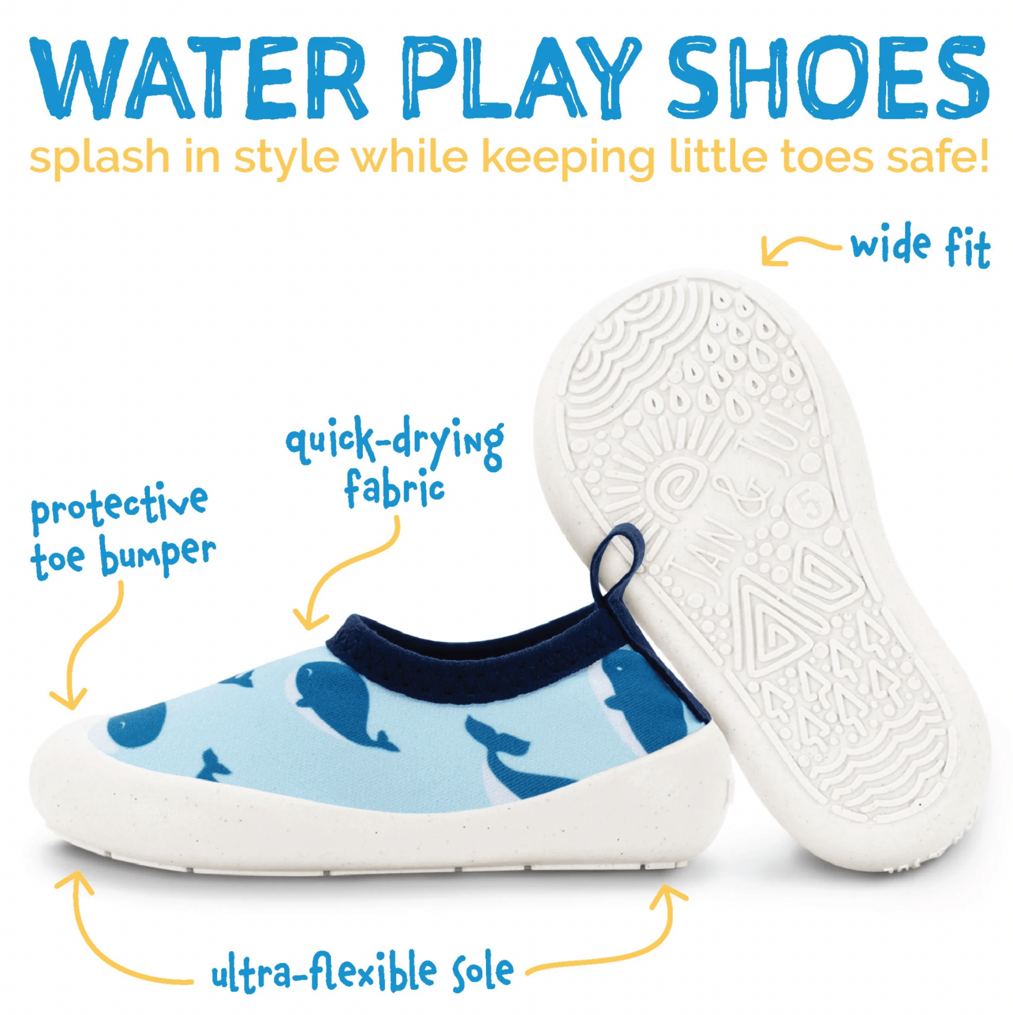 Jan & Jul Kids Water Shoes | Blue Whale Jan & Jul