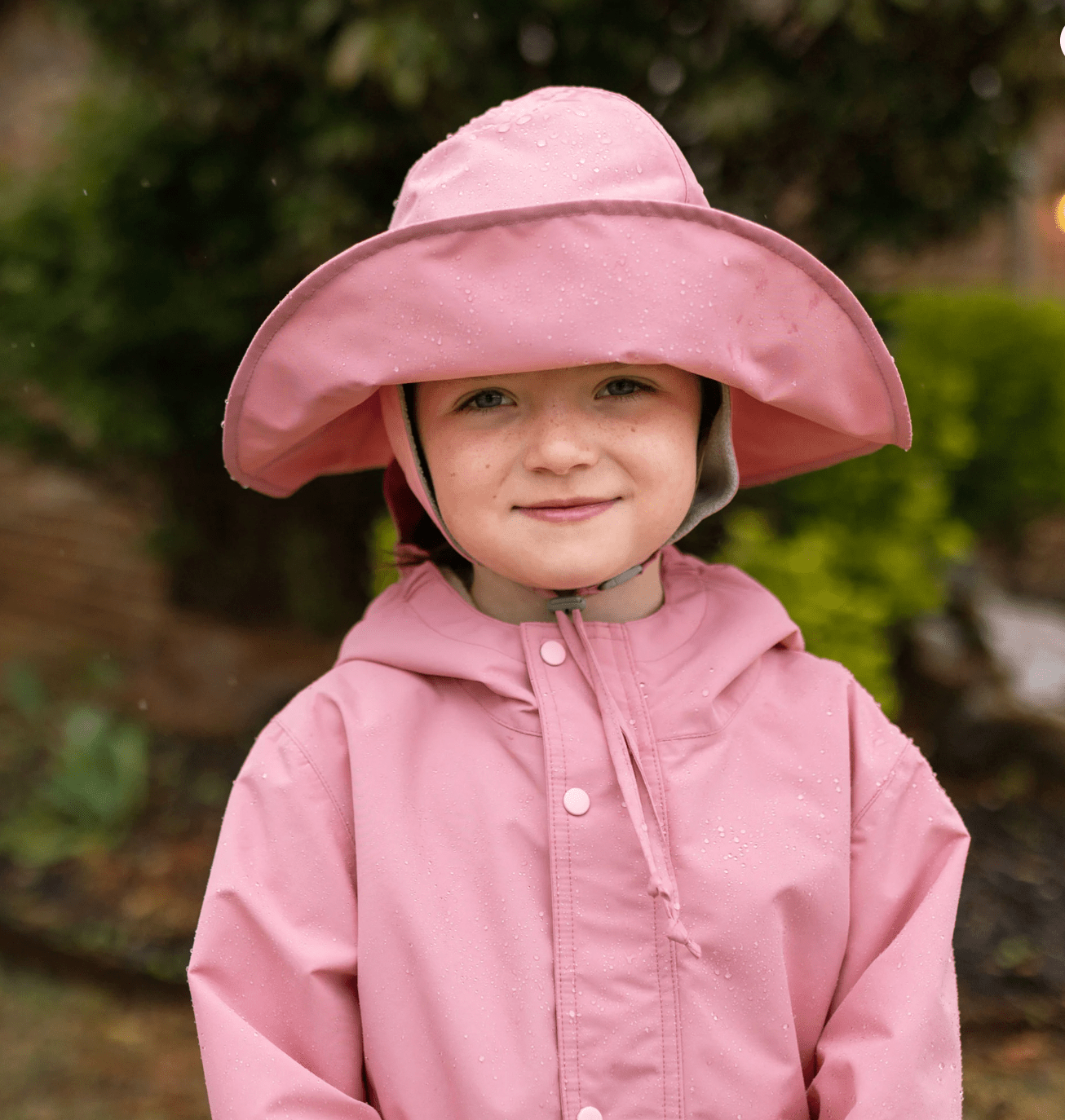 Jan & Jul Kids Waterproof Rain Hats | Dusty Pink Jan & Jul