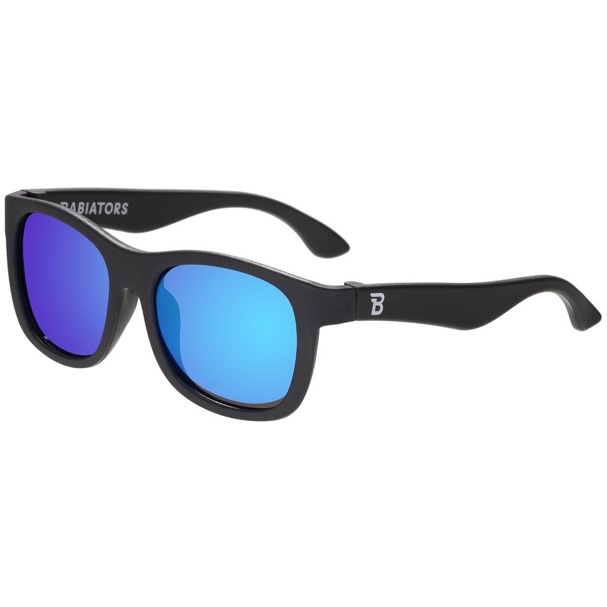 Babiators Jet Black Polarized Navigator | Cobalt Mirrored Lens Babiators