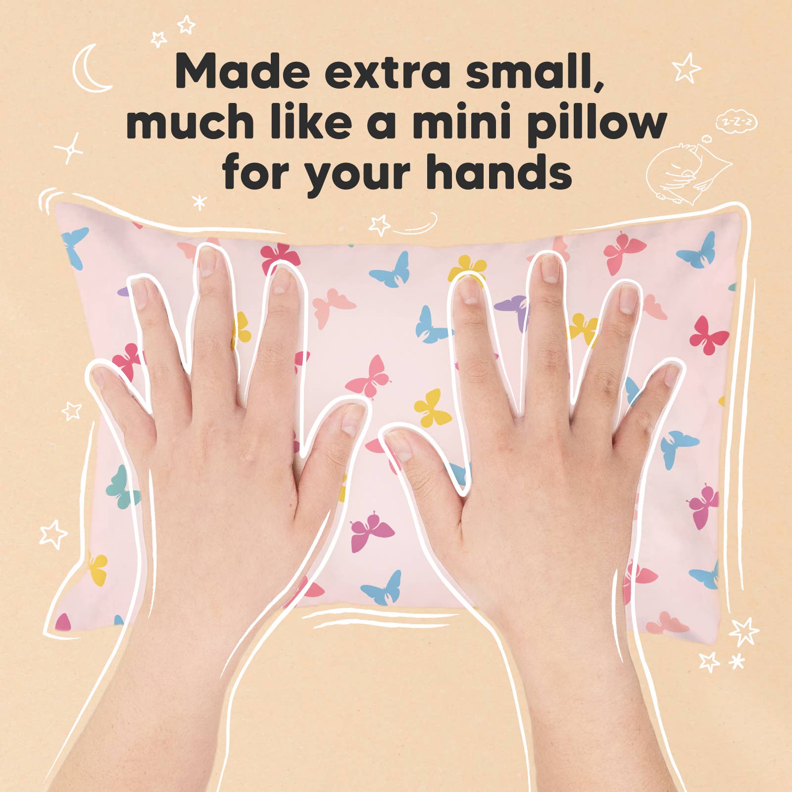 KeaBabies - 9X13 Mini Toddler Pillow With Pillowcase, Kids Pillow: Flutter KeaBabies