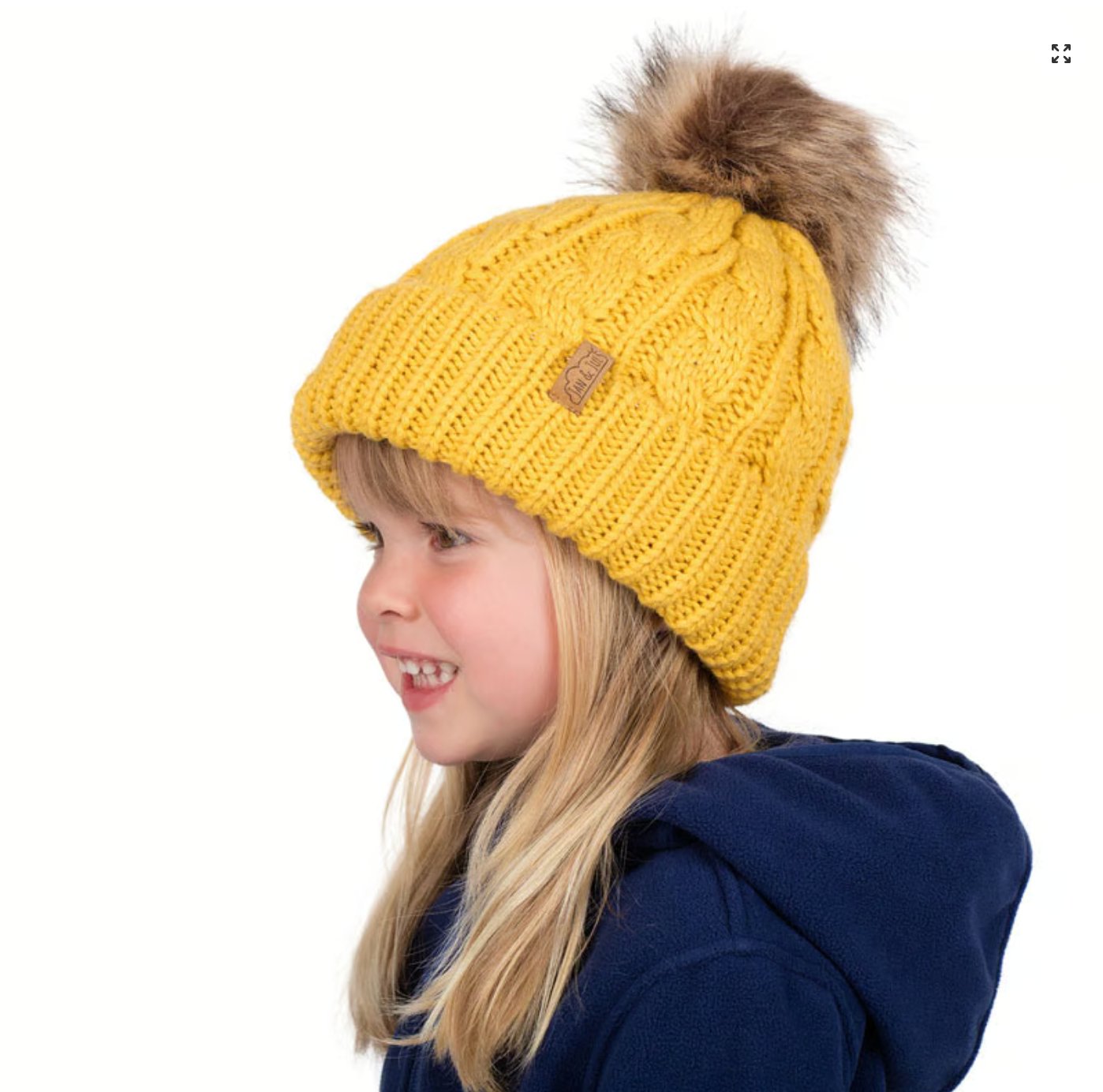 Jan & Jul Kids Cable Knit Beanies | Mustard Jan & Jul