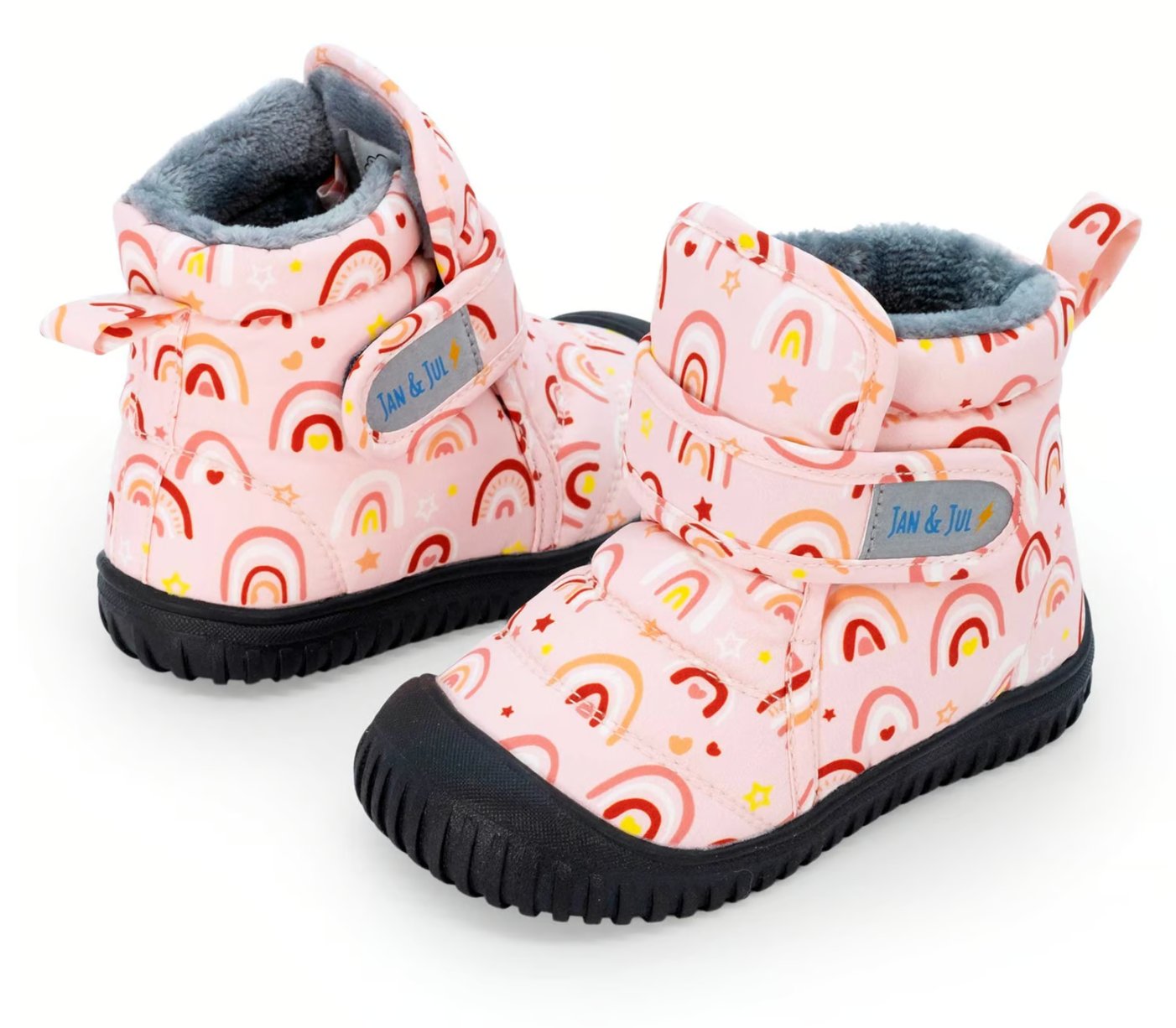 Jan & Jul Kids Insulated Ankle Boots | Pink Rainbow Jan & Jul