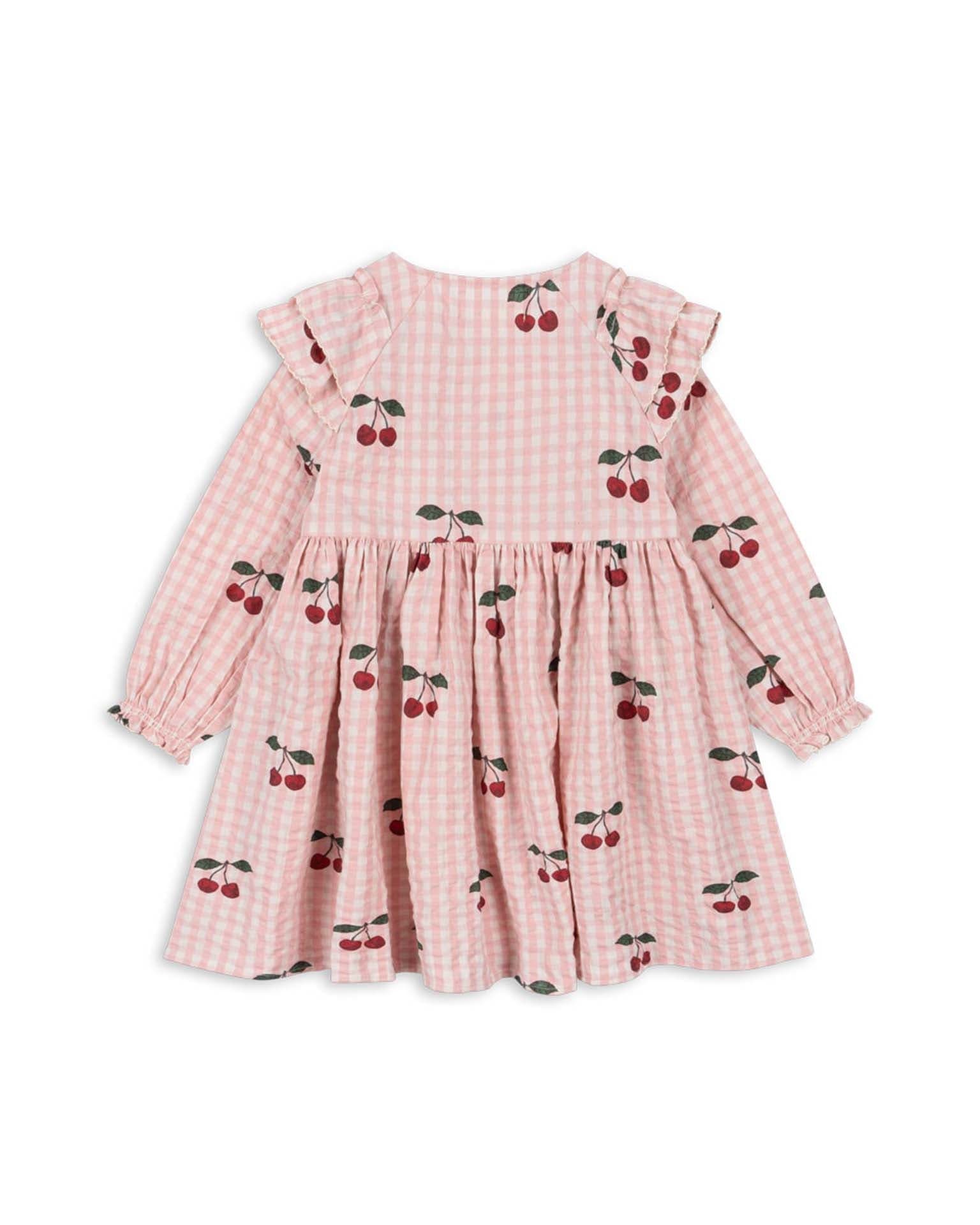 Konges Sløjd Kim Frill Dress - cherry check konges sløjd