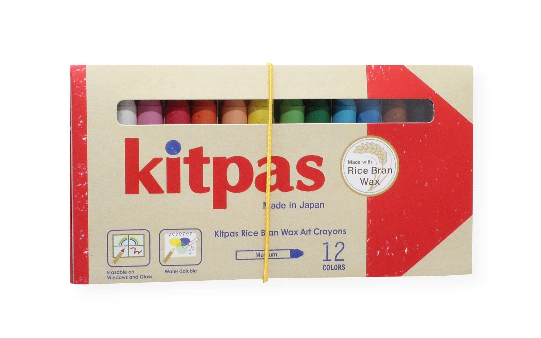 Kitpas - Kitpas Rice Bran Wax Art Crayons 12 Colors Kitpas