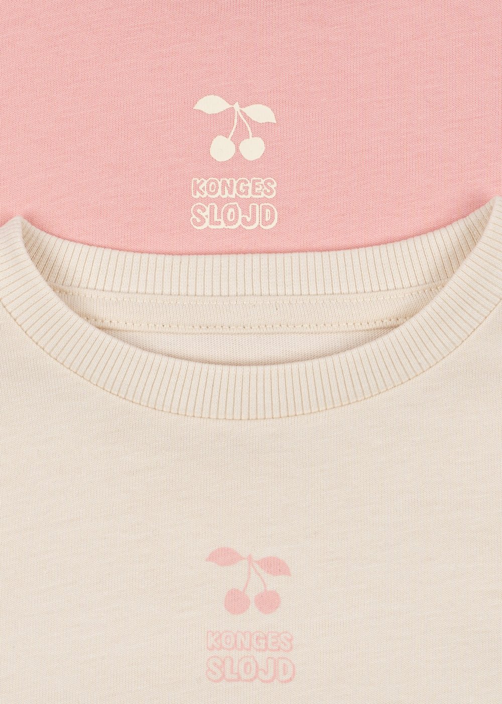 Konges Sløjd 2-Pack Lin GOTS Long Sleeve Tee – Pink Dolphin / Antique White Konges Sløjd
