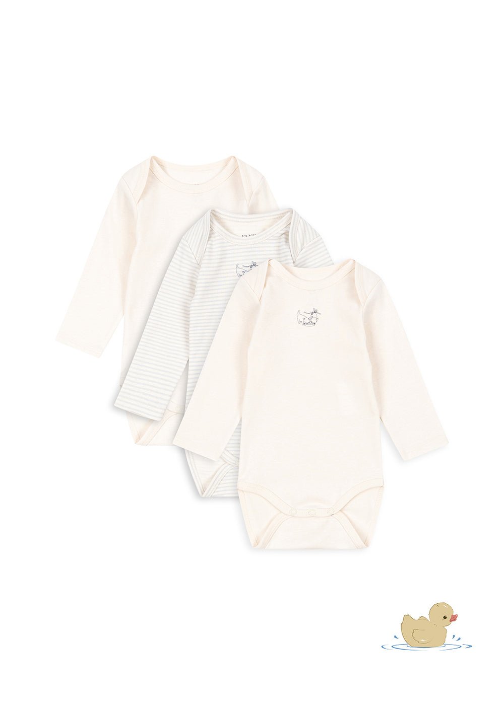 Konges Sløjd Fanga Fio Stripe Long-Sleeve Bodysuits, Set of 3 by Konges Sløjd