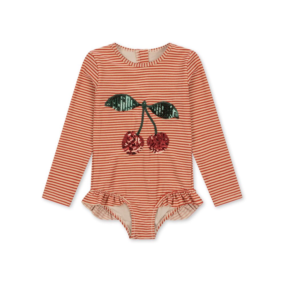 Konges Sloejd Jade Ls Swimsuit Glitter Stripe Konges Sløjd