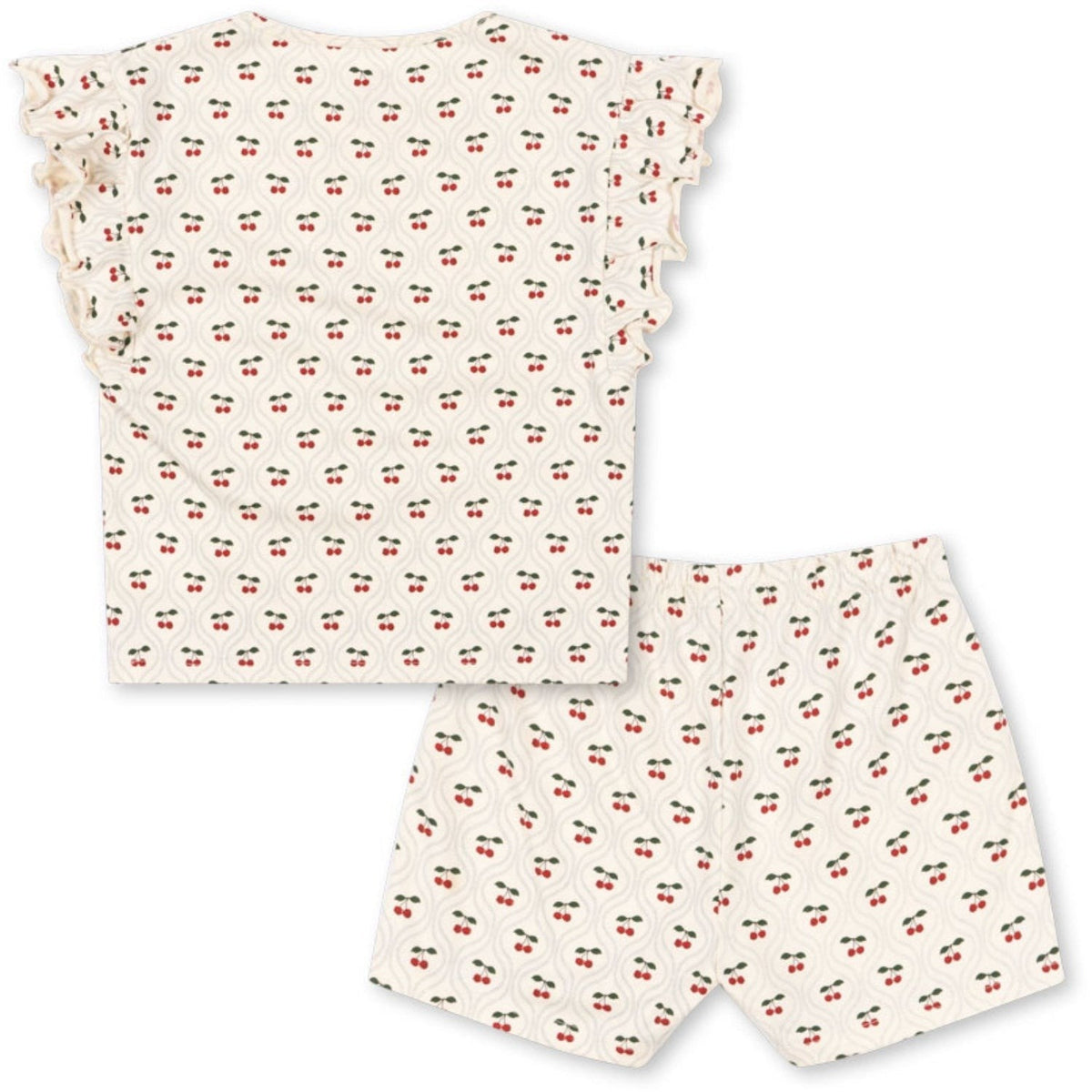 Konges Sløjd LIN FRILL SET GOTS - cherry motif