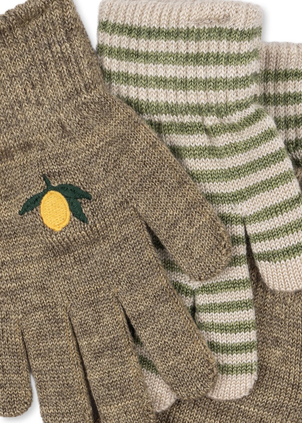 Konges Sløjd 2 PACK FILLA GLOVES - lemon/stripe Konges Sløjd